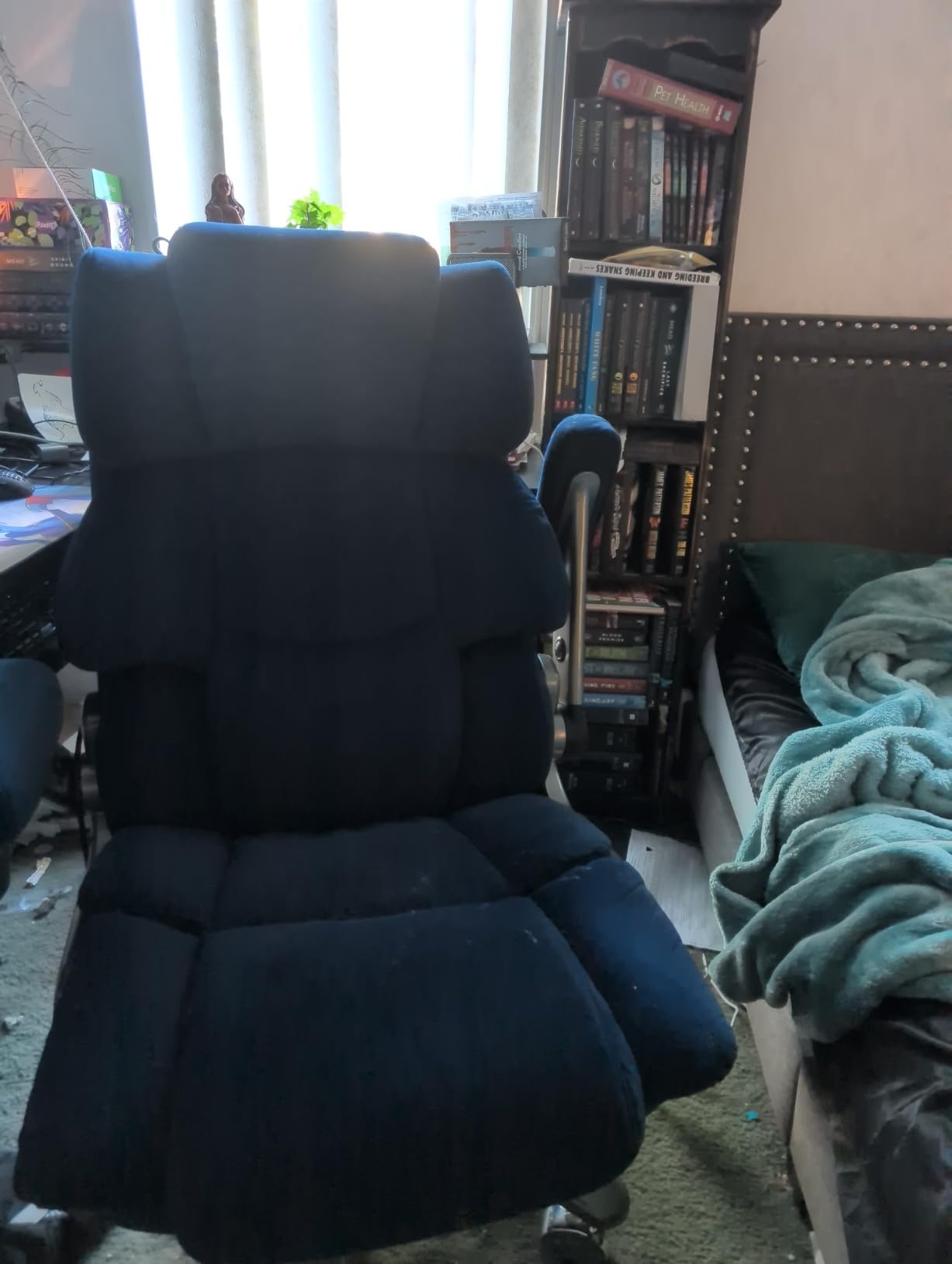 Fabric Big and Tall Office Chair 700lbs-High Back Executive Cloth Computer Chair with Adjustable Lumbar Support 3D Flip Arms Plus Size Rubber Wheels-Extra Wide Large Desk Chairs, Heavy Duty Metal Base - Customer Photo 1