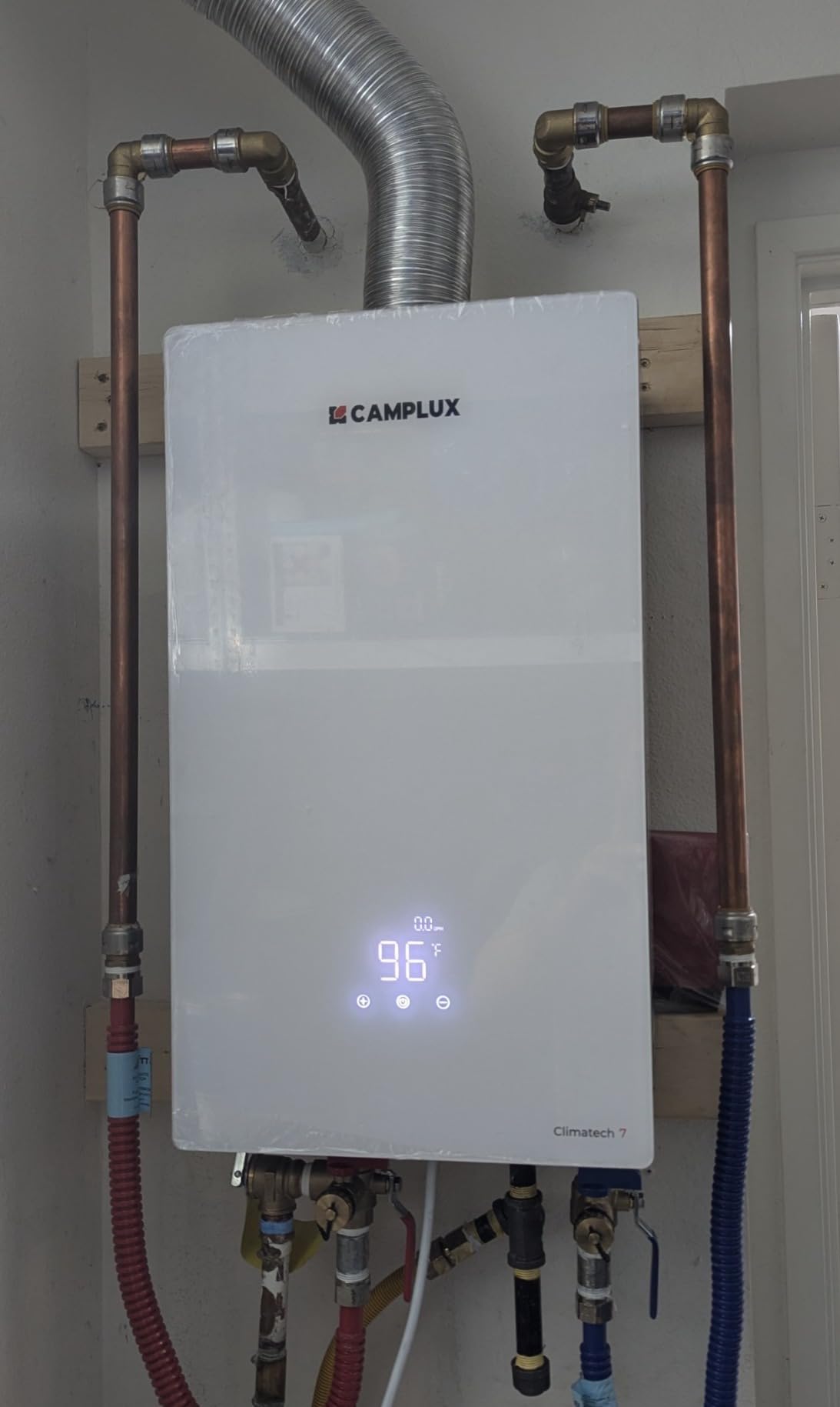 CAMPLUX Climatech 7 Tankless Water Heater Propane 85,300 BTU, 3.6 GPM Instant On Demand Propane Residential Tankless Hot Water Heaters Indoor, 1-3 Points Whole House, CA360W, Real Parameters - Customer Photo 2