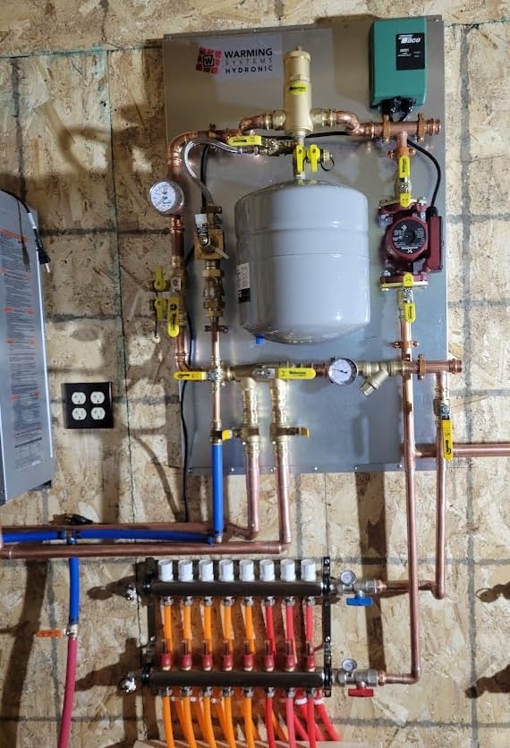 Hydronic Radiant Heat Control Panel 2 Zone - All Components Needed Assembled, Connect to Boiler and Manifold, Heated Floors, Radiant Heat, Includes Expansion Tank, Pumps, Air Separator, and more - Customer Photo 3