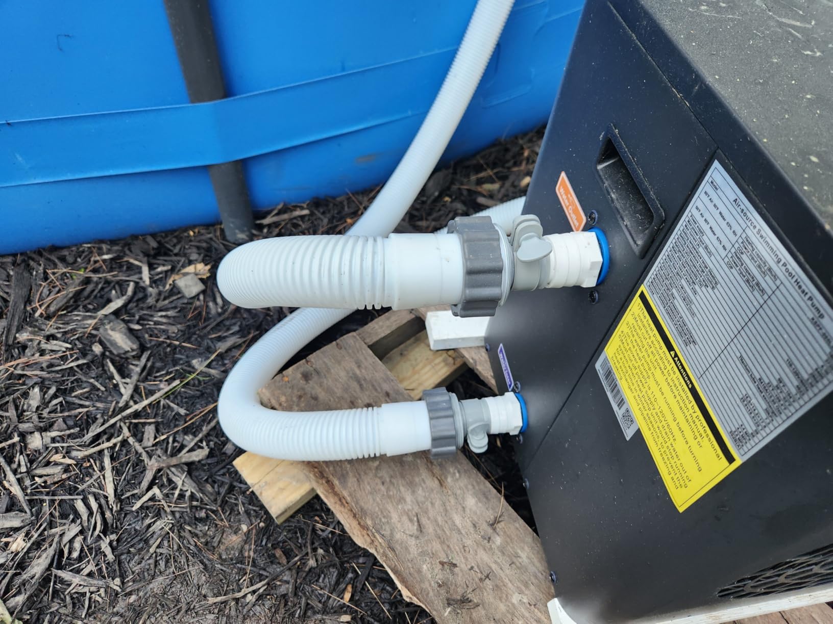 Above Ground Pool 16000 BTU Electric Pool Heater for Pools up to 5400 Gallons, Pool Heat Pump with Smart Inverter, WiFi Control Via App Swimming Pool Heater, Titanium Heat Exchanger, 110V - Customer Photo 1
