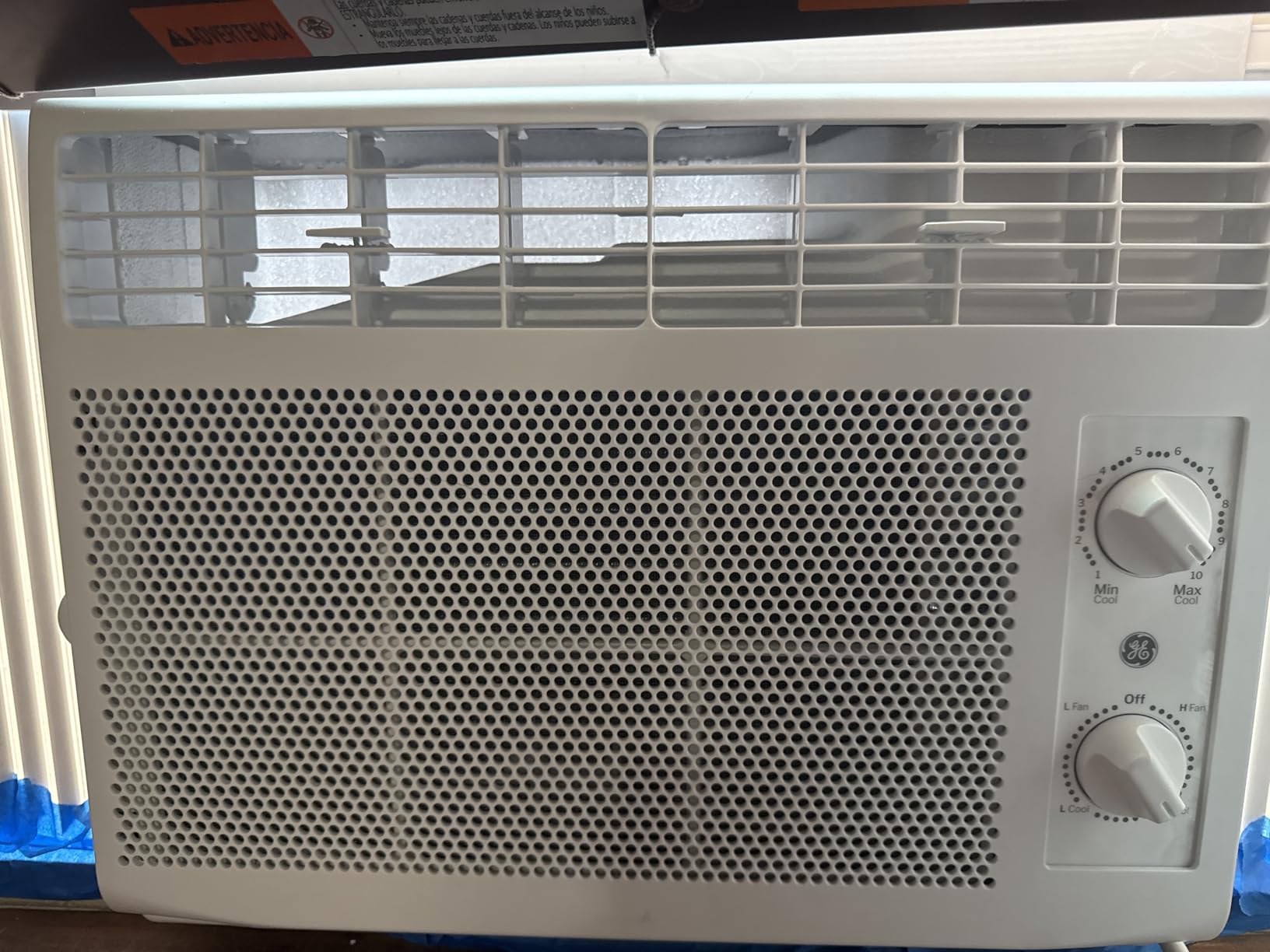 GE Window Air Conditioner Unit, 5,000 BTU for Small Rooms up to 150 sq ft. with Manual Adjustable Fan and Cooling Settings, Perfect for Small Bedroom or Living Room, Easy Install Kit Included, White customer photo 1