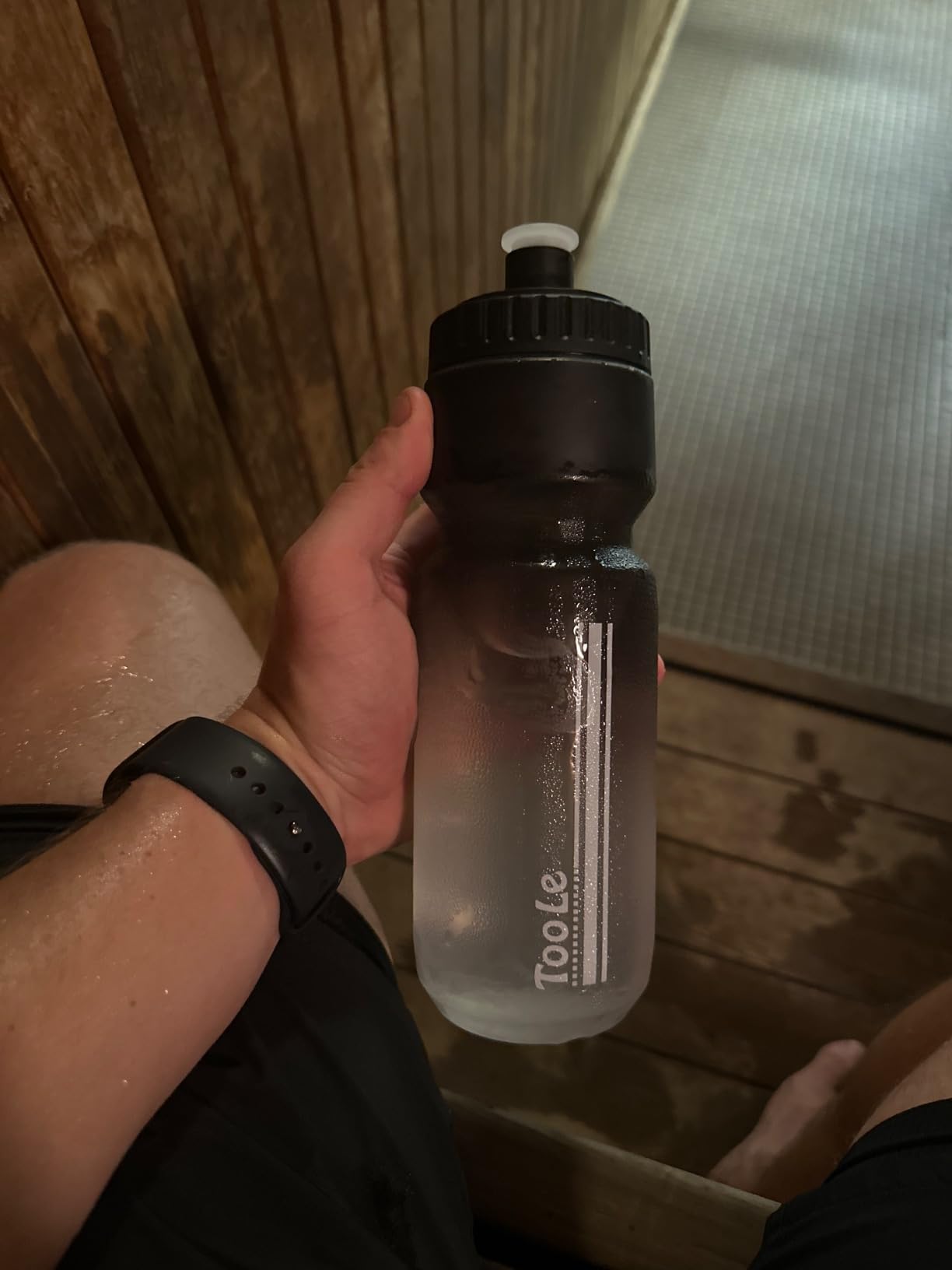 Bike Water Bottle, Cycling Squeeze Water Bottle Leakproof BPA Free with Capacity Scale w/Pull Top Lid, Reusable, for Bicycle, Gym,Camping, Hiking 24oz - Customer Photo 2