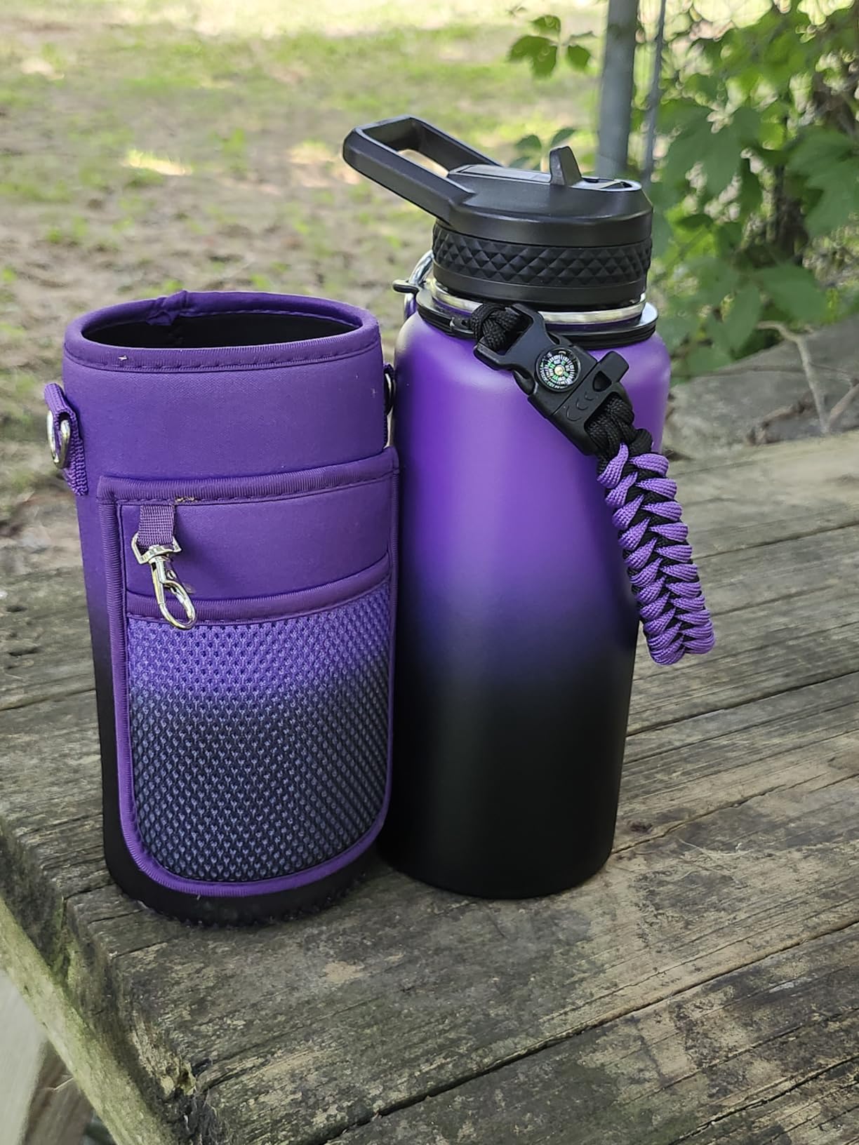 1 Gallon Water Bottle Insulated | Thickened Stainless Steel Vacuum Metal Water Jug | Portable Sports Large for Gym and Hiking with Straw, Carrier Bag, Handle Strap | BPA-Free 128 oz - Customer Photo 2