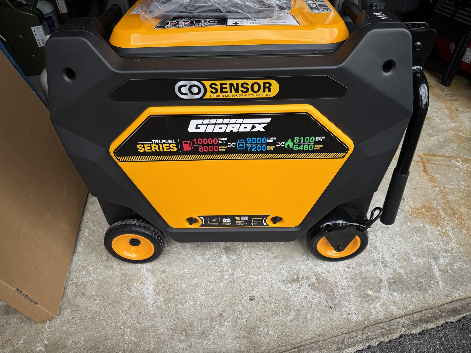 11000W Tri-Fuel Portable Inverter Generator, Gas, Propane & Natural Gas Powered, ATS Ready, 50A Ultra Outlet, Remote Start, CO Sensor, ECO Mode, Quiet Inverter for Home Backup & RV Use - Customer Photo 5