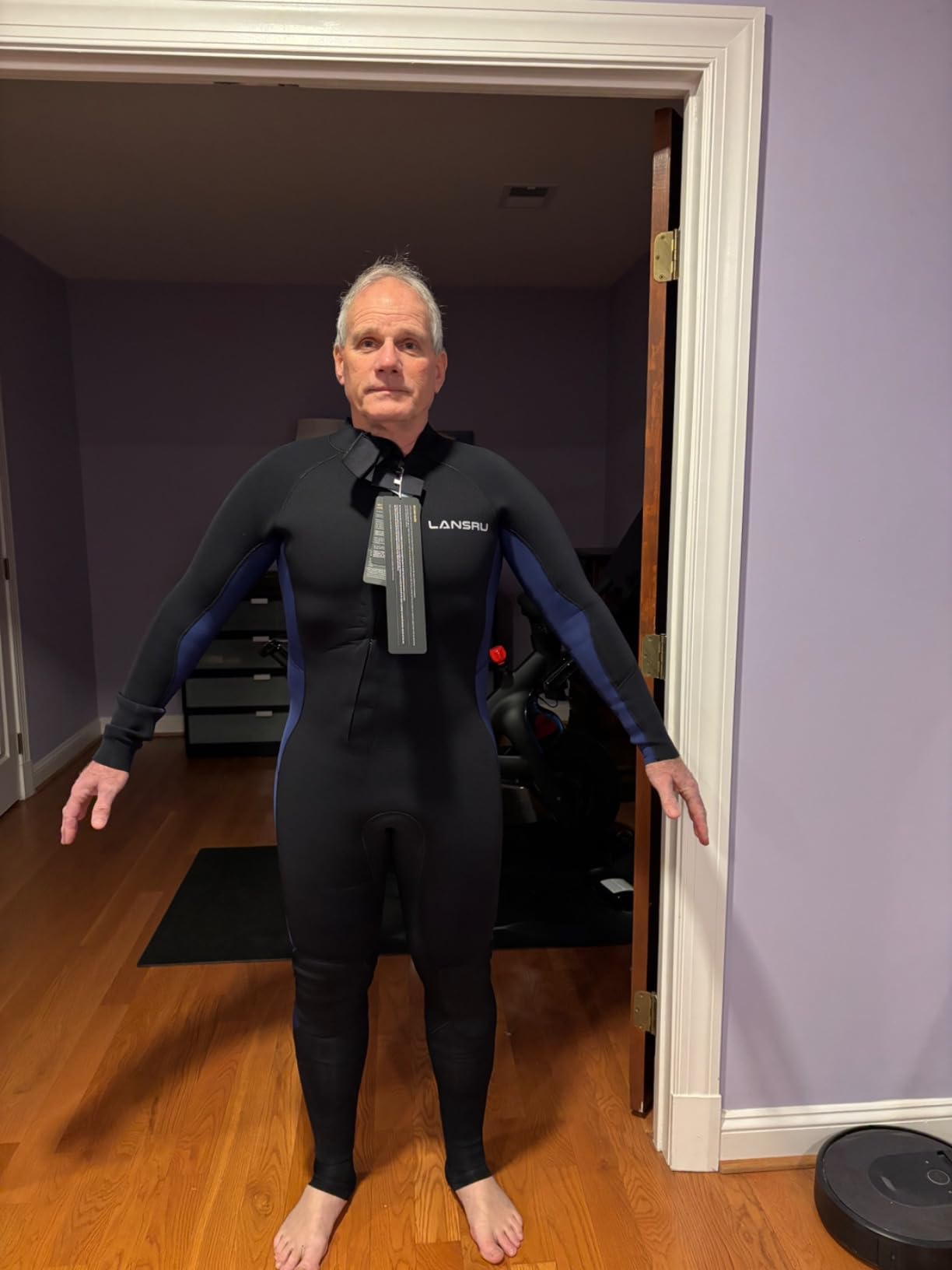 Wetsuit, 5/4mm Upgrade CR Neoprene Wetsuits for Men and Women, Ideal Thermal Wet Suit in Cold Water - Customer Photo 1