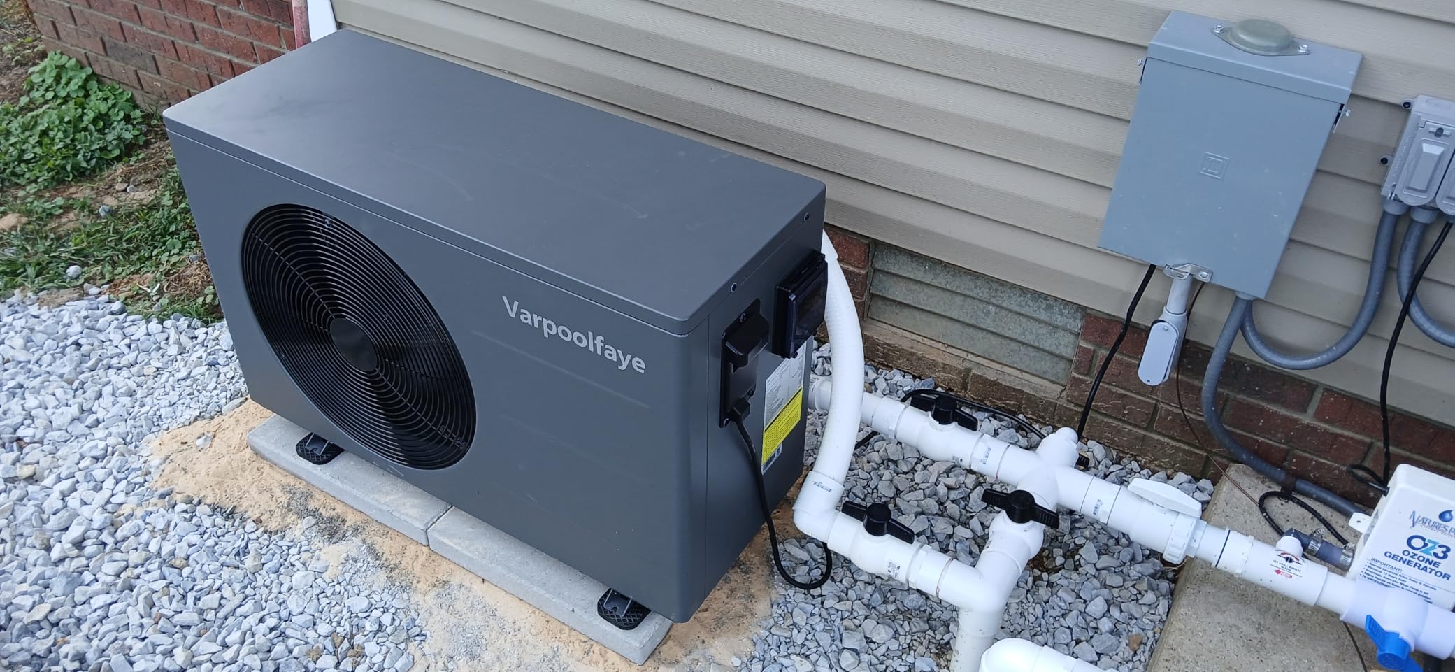 16000 BTU Swimming Pool Heat Pump 5000 Gallon Electric Pool Heater for Above Ground Pool 5KW Heating or Cooling WiFi Control Timer Pool Heater 120V 60Hz - Customer Photo 1