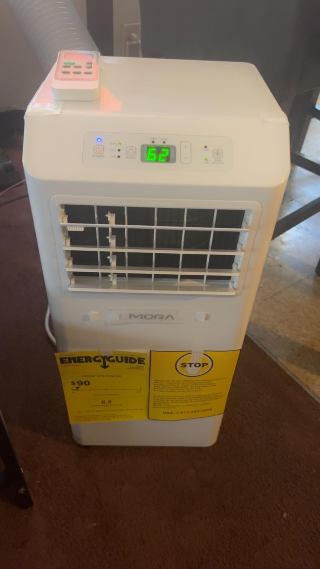 Mora by Hisense 6,000 BTU (DOE), 8,800 BTU (ASHRAE), Portable Air Conditioner, 3 Operating Modes (Cool, Dry, Fan), Cools up to 250 SF, Remote Control and Window Vent Installation Kit Included - Customer Photo 1