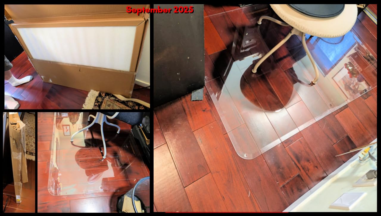Glass Chair Mat with Exclusive Beveled Edge by Clearly Innovative 1/4
