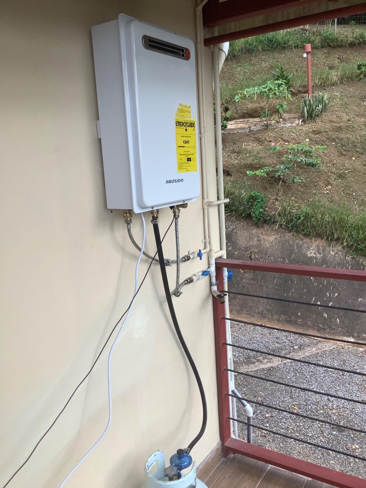 MIZUDO Natural Gas Tankless Water Heater Outdoor Installation Max 5.1 GPM 120,000 BTU CSA Certified Constant Temp High Power On Demand Hot Water Heater for Big Family Whole House, Gen 2 - Customer Photo 1