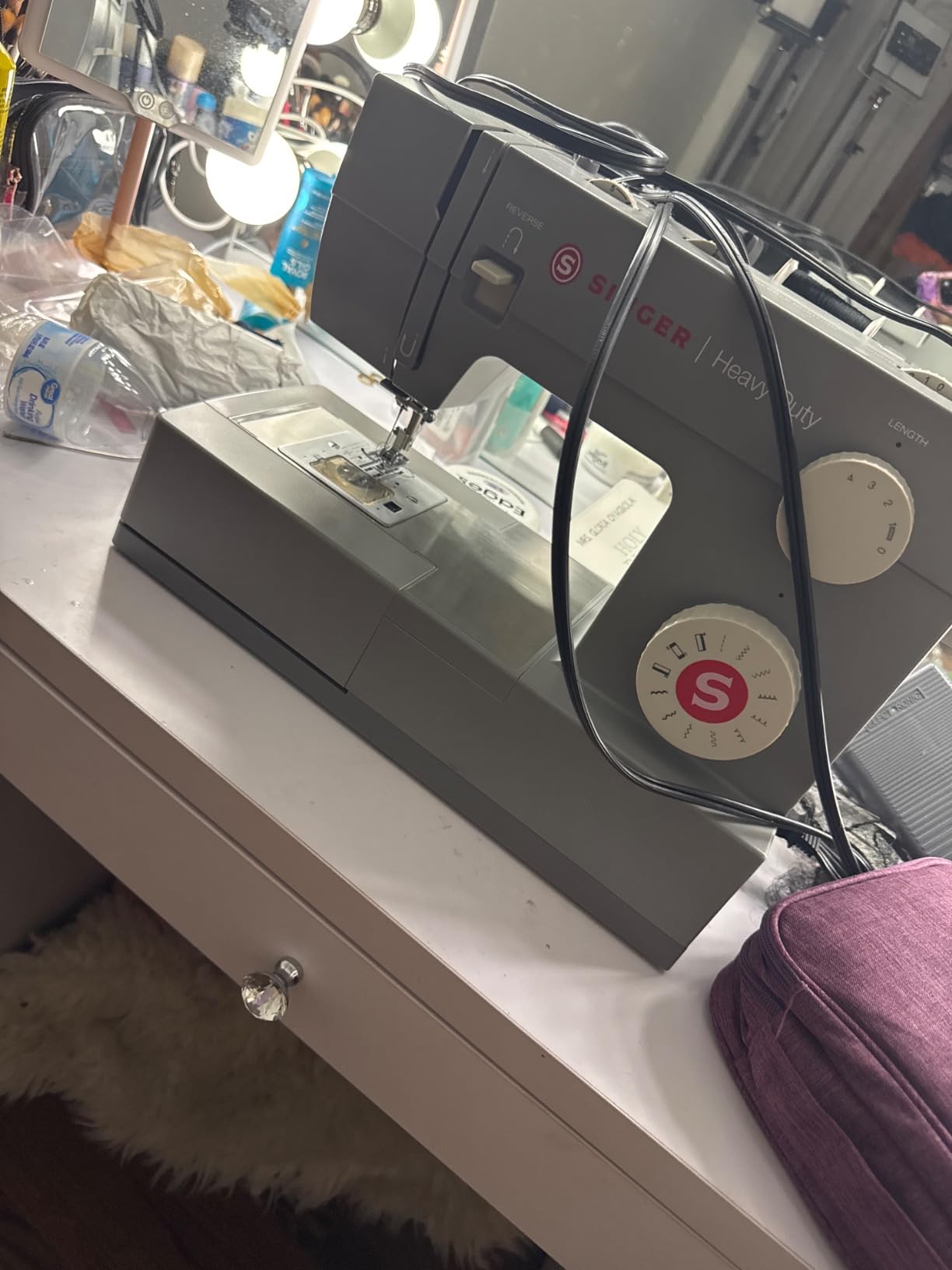SINGER PRISMA Heavy Duty Sewing Machine With Accessory Kit | Bold Color Design, 50% More Power, 69 Stitch Applications, Full Metal Frame, High Speed, Quick Threading & Free Arm - Customer Photo 5