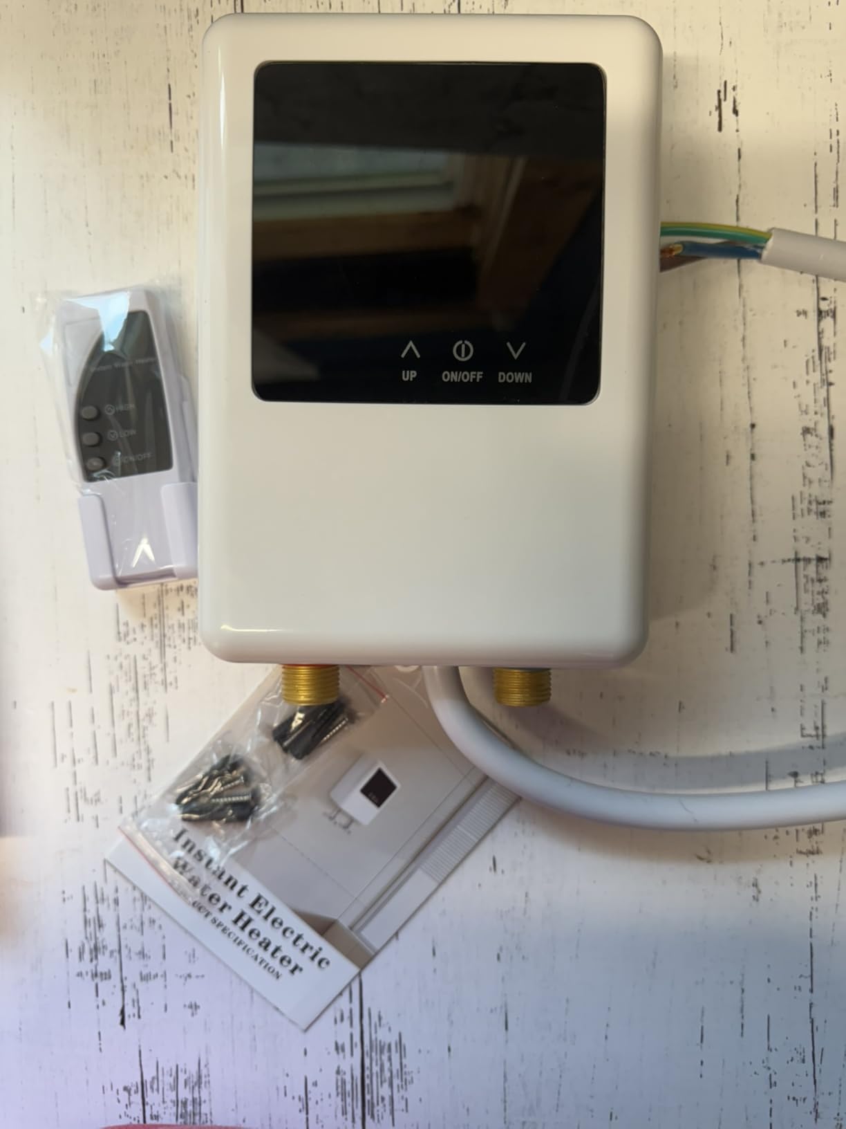 Tankless Water Heater Electric 110V, 5500W Instant Hot Water Heater Under Sink, On Demand Hot Water Heater with Remote Control and Digital Display, Portable Mini Electric Water Heaters for RV Kitchen - Customer Photo 1