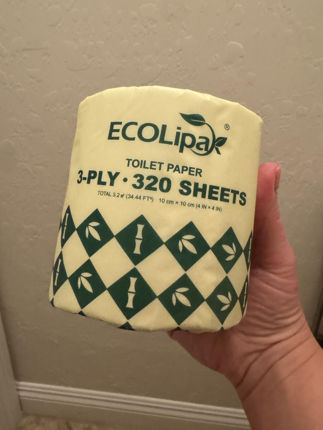 ECOLipak Bamboo Toilet Paper, Septic Safe Toilet Tissue, 24 Double Rolls, 320 Sheets Per Roll, Tree Free, Non Toxic, 2 Ply, Soft and Absorbent, Eco Friendly Dye-Free Paper Customer Review ECOLipak Bamboo Toilet Paper, Septic Safe Toilet Tissue, 24 Double Rolls, 320 Sheets Per Roll, Tree Free, Non Toxic, 2 Ply, Soft and Absorbent, Eco Friendly Dye-Free Paper - Customer Photo 1