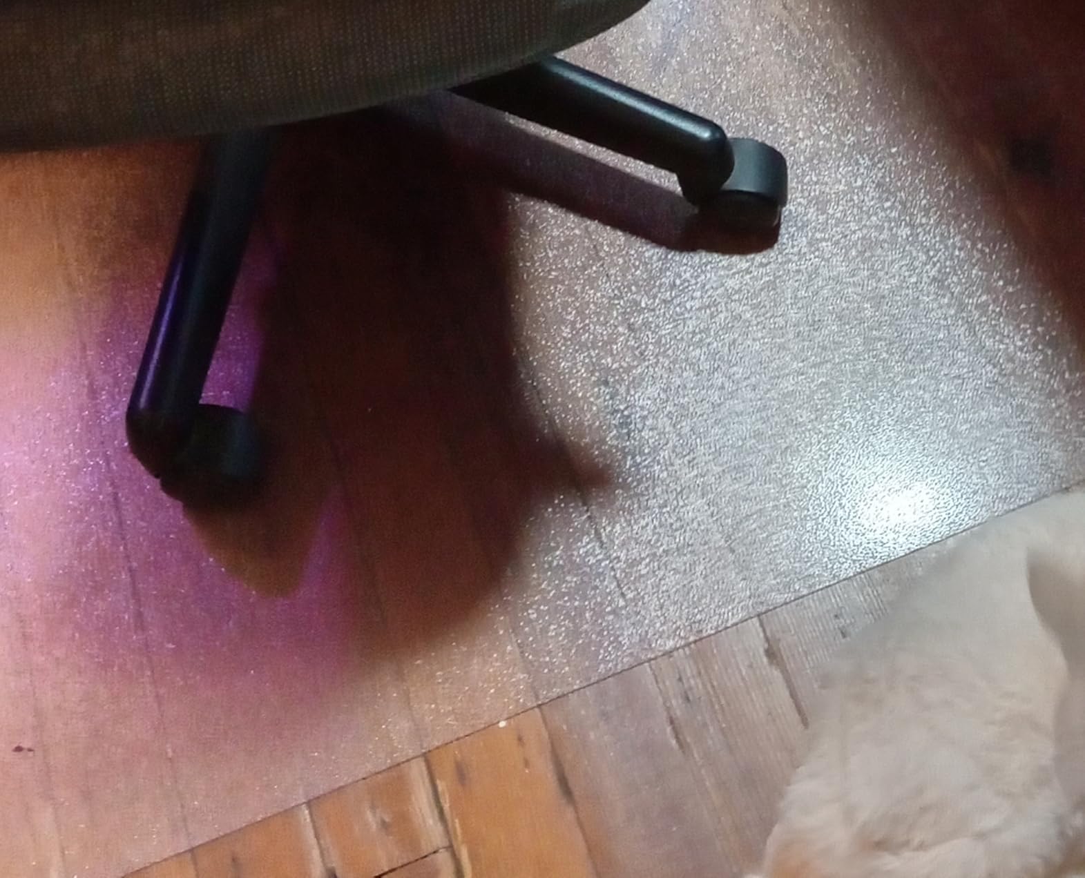 GORILLA GRIP Office Chair Mat for Hardwood Floors, 29x47 Smooth Glide Slip Resistant Under Desk Hard Wood Floor Protector, Stay in Place Plastic Computer Mats for Rolling Office Chairs, Clear - Customer Photo 1