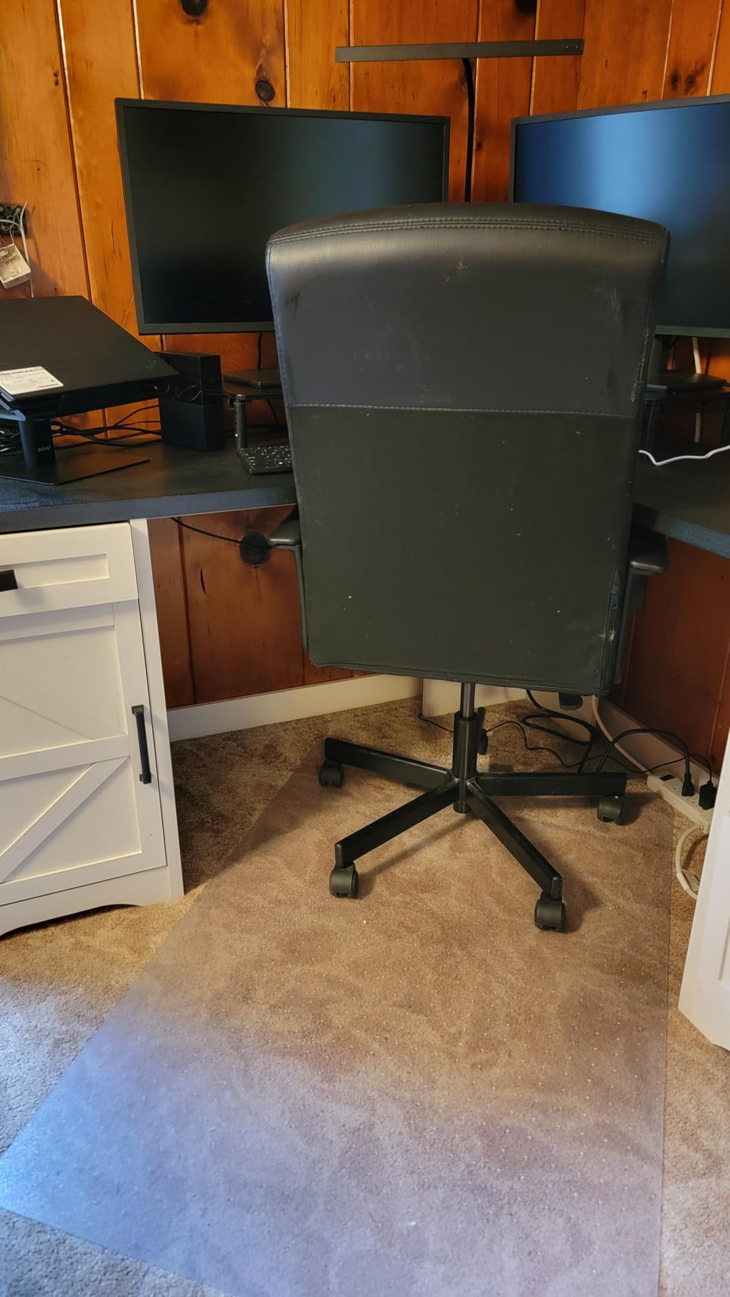 GORILLA GRIP Office Chair Mat for Hardwood Floors, 29x47 Smooth Glide Slip Resistant Under Desk Hard Wood Floor Protector, Stay in Place Plastic Computer Mats for Rolling Office Chairs, Clear - Customer Photo 2