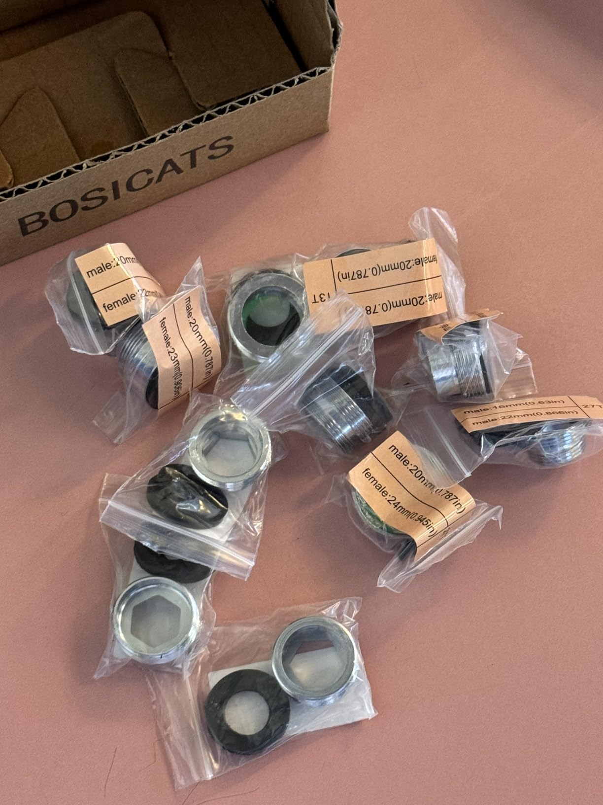 11 Pieces Faucet Adapter Kit,Kitchen Sink Aerator Adapter Female to Male for Water Filter, Bathroom Faucet Adapter Customer Review 11 Pieces Faucet Adapter Kit,Kitchen Sink Aerator Adapter Female to Male for Water Filter, Bathroom Faucet Adapter - Customer Photo 1