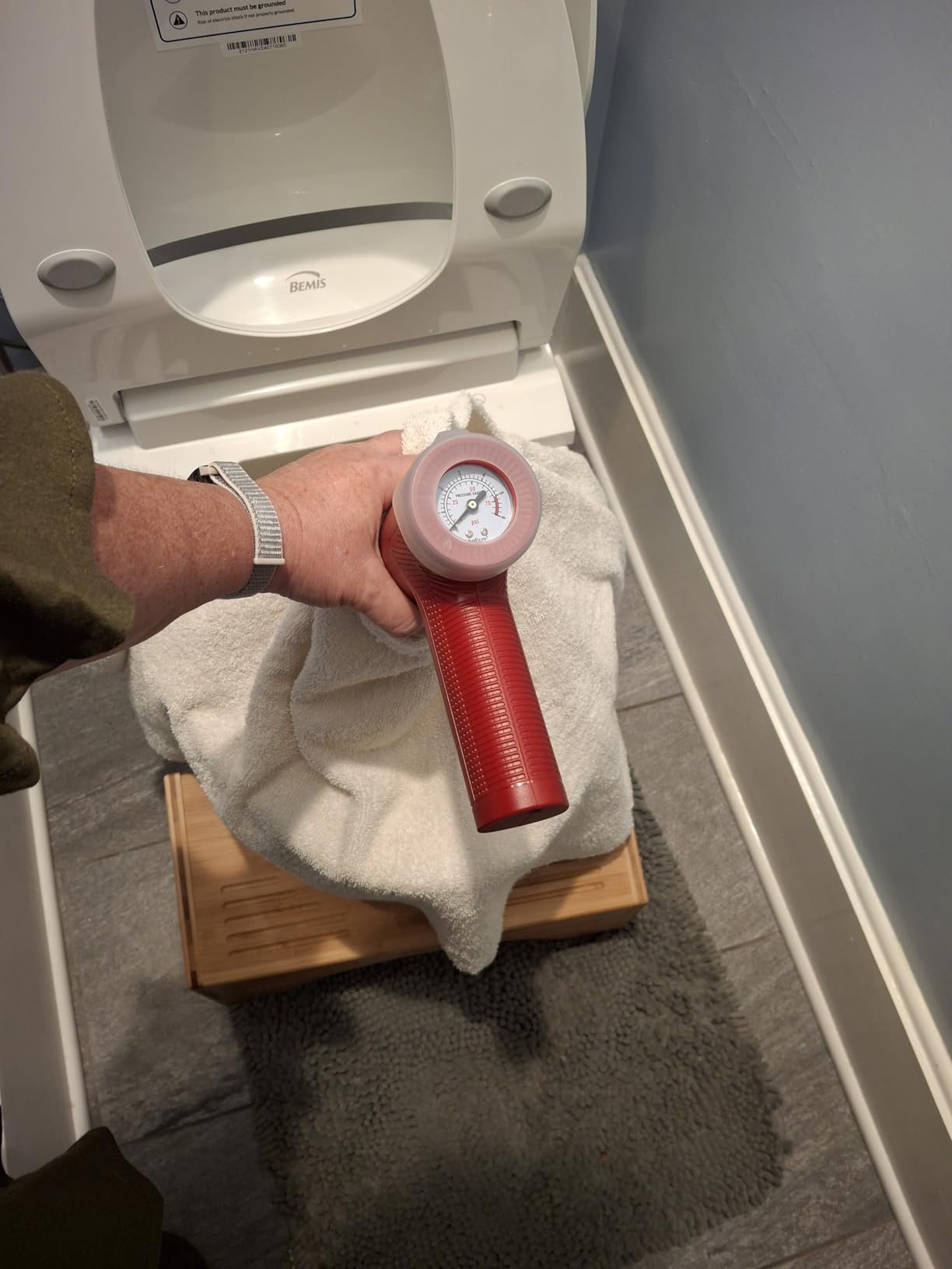 Electric Toilet Plunger High Pressure Electric Air Drain Blaster Gun with Visual Barometer，Air Power Plunger for Bathroom,Kitchen Bathtub Toilet Floor Drain Clogged Pipe - Customer Photo 2