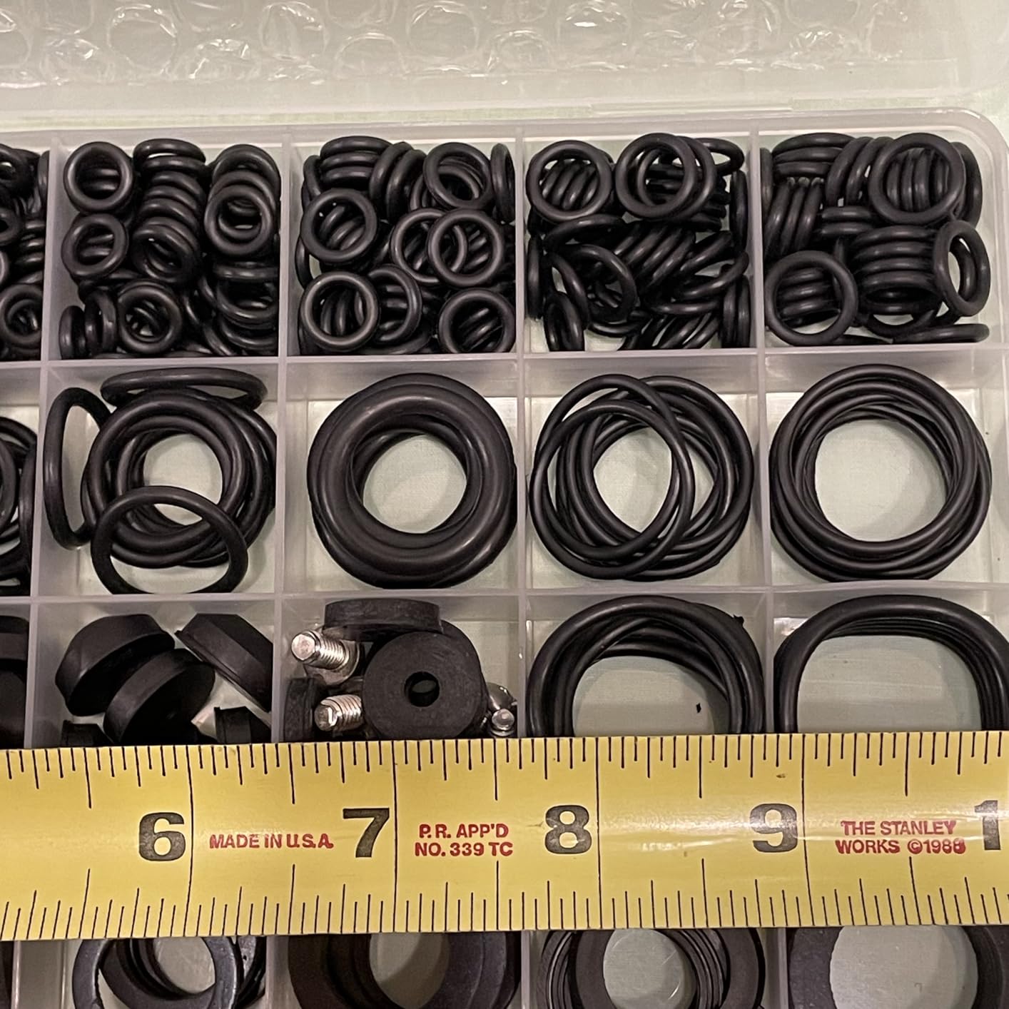 37 Sizes 1075Pcs Universal Plumbing Repair Kit Faucet washers & O-Rings & Sealing gaskets for Faucets, Hoses, Spigots and Other Home Plumbing fixtures with Pick Hook Customer Review 37 Sizes 1075Pcs Universal Plumbing Repair Kit Faucet washers & O-Rings & Sealing gaskets for Faucets, Hoses, Spigots and Other Home Plumbing fixtures with Pick Hook - Customer Photo 3