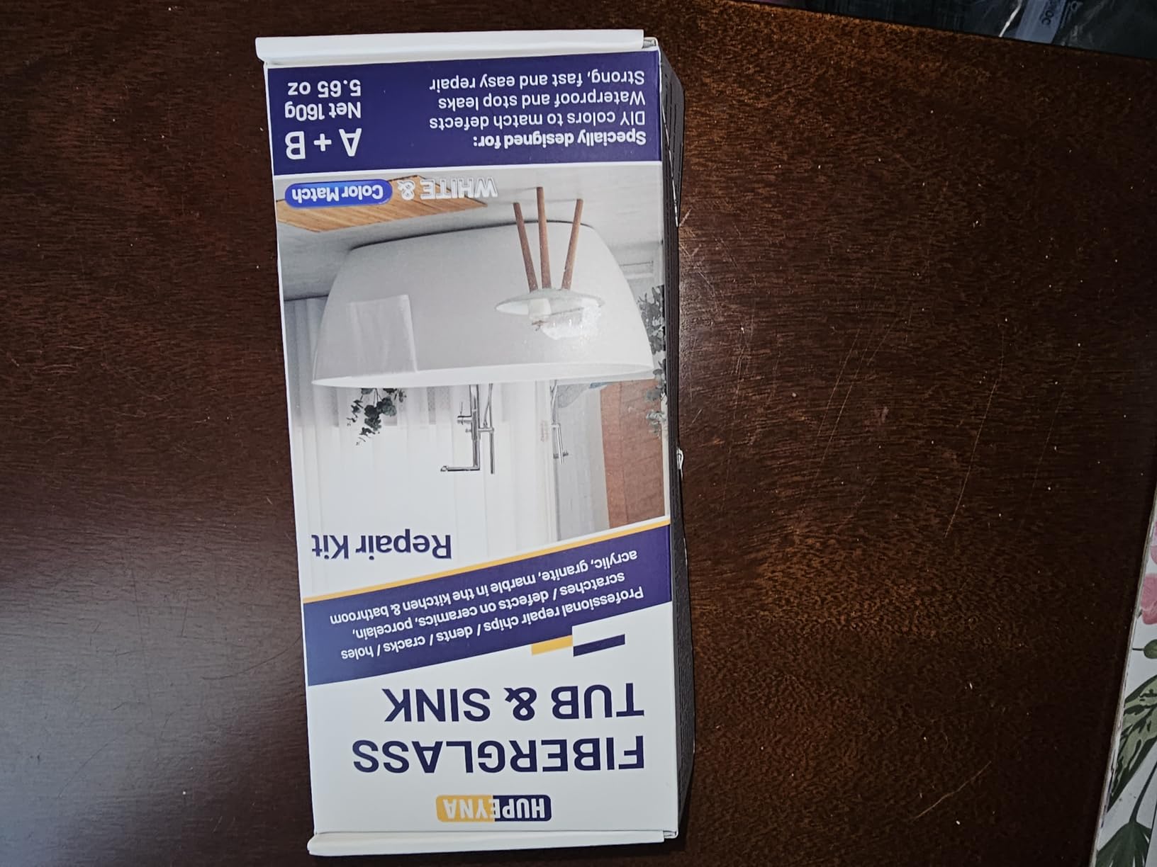 Fiberglass Repair Kit, Bathtub Repair Kit for Tile, Acrylic, Ceramic, Enamel, Kitchen Bathroom Fix Chips Cracks Scratches Rust Holes on Porcelain Sink, Tub, Toilet, Shower Tray, Granite, Marble, Deck - Customer Photo 3