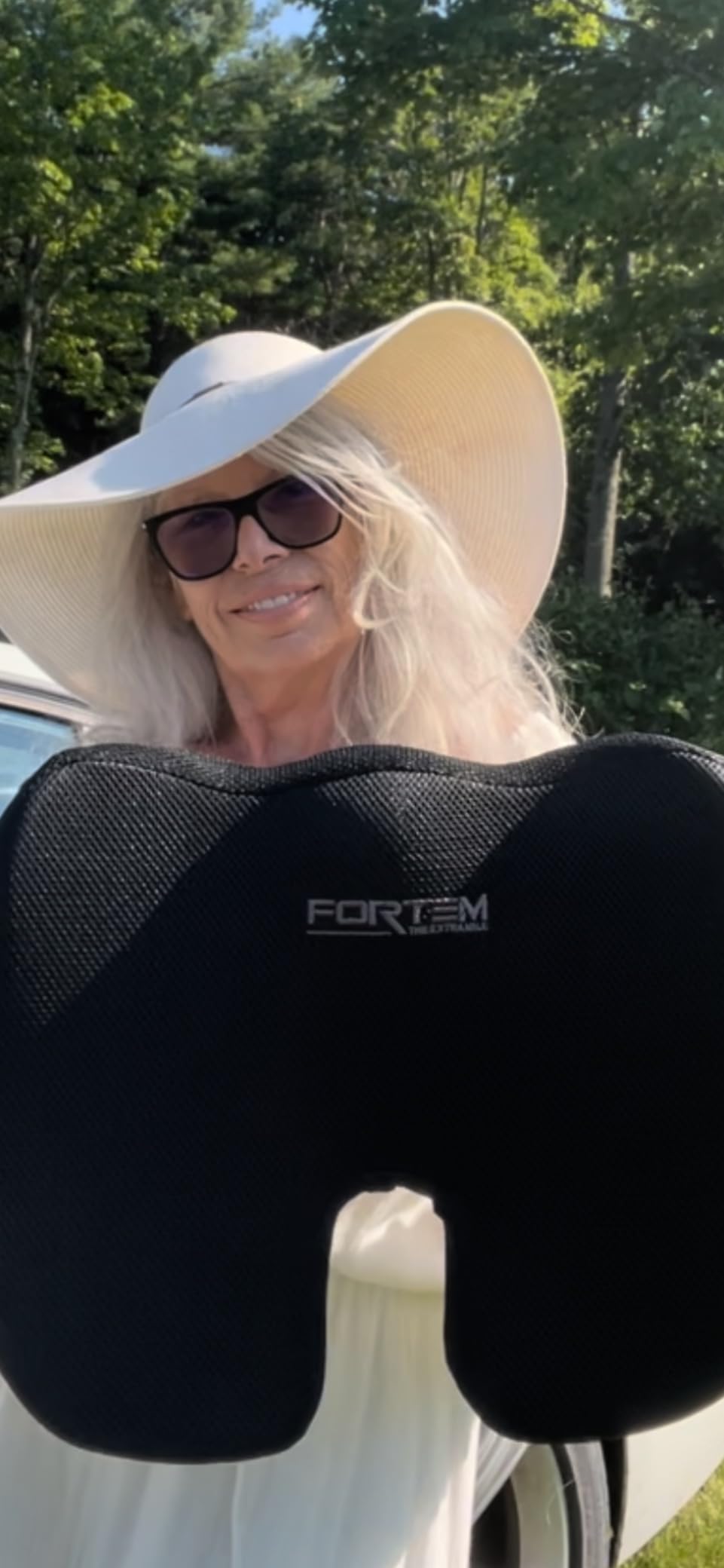 FORTEM Office Chair Cushion, Memory Foam Seat Cushion, Non Slip Sitting Pillow for Gaming, Car Seat, Computer Chair Pad, Sciatica and Tailbone Support, Washable Cover - Customer Photo 1