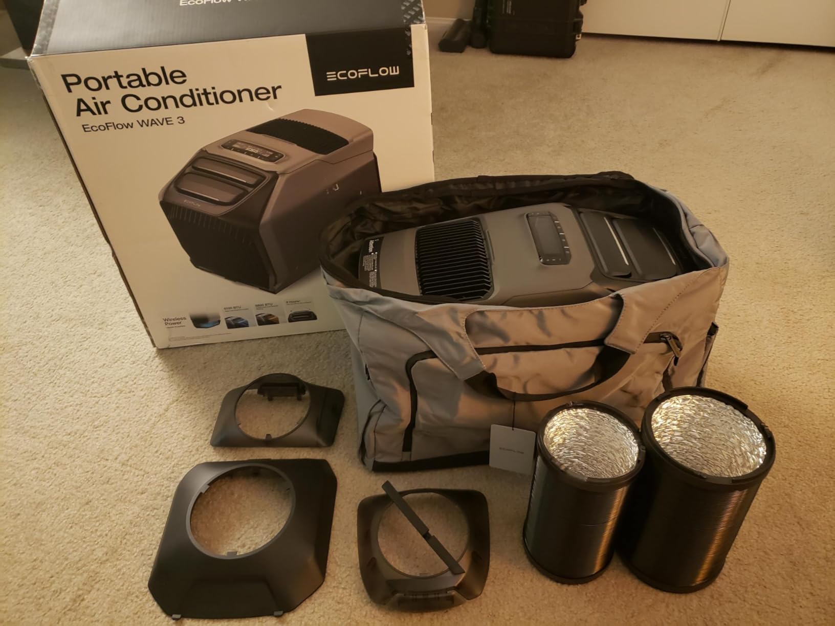 EF ECOFLOW WAVE 3 Portable Air Conditioner with Add-on Battery, 1800W/6100 BTU Cooling and 2000W/6800 BTU Heating, 1000W Fast Charging in 75 mins, 8H Wireless Running, APP Control, for camping, RVs Customer Review EF ECOFLOW WAVE 3 Portable Air Conditioner with Add-on Battery, 1800W/6100 BTU Cooling and 2000W/6800 BTU Heating, 1000W Fast Charging in 75 mins, 8H Wireless Running, APP Control, for camping, RVs - Customer Photo 4