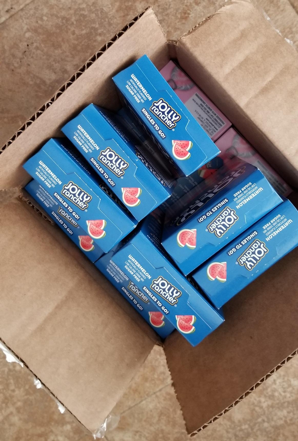 Jolly Rancher Singles To Go Variety Pack, Powdered Drink Mix, Zero Sugar, Low Calorie, Includes 4 Flavors: Green Apple, Blue Raspberry, Cherry, Watermelon, 1 Box (30 Single Servings) - Customer Photo 1