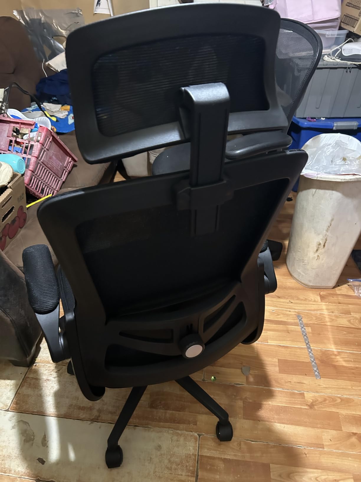 Fizzin Ergonomic Office Chair, 400 LBS Computer Chairs with Adjustable Lumbar Support, Breathable Mesh Desk Chair Ergonomic with Thickened Cushion, Comfy Home Office Desk Chair (Black) - Customer Photo 4