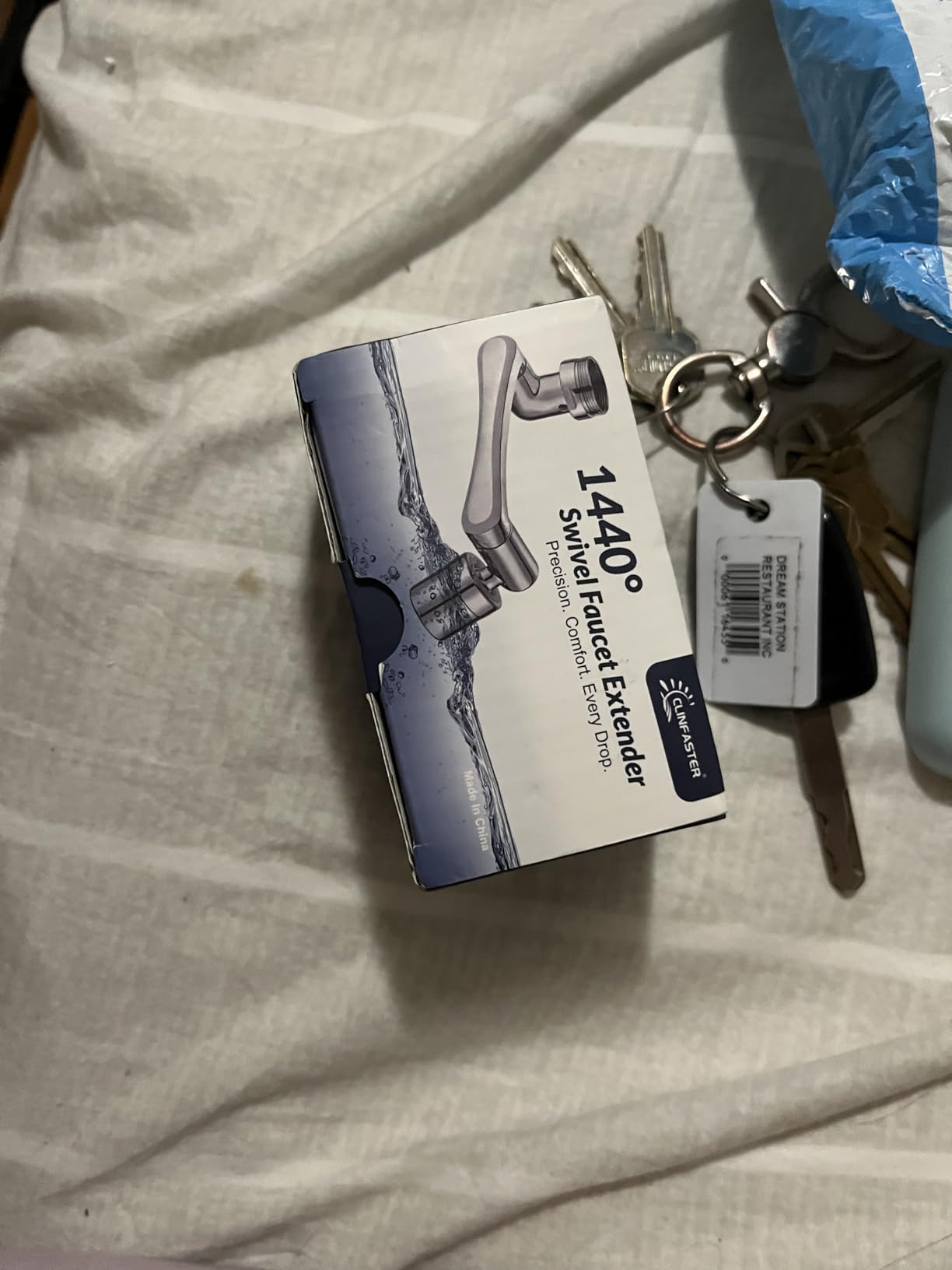 Premium Brass 1440° Swivel Faucet Extender/Aerator,2 Mode Splash Filter with Adjustable Robotic Arm,Complete Installation Kit&Adapters Help Fit Bathroom & Kitchen Sink-Wash Hand/Hair/Face Customer Review Premium Brass 1440° Swivel Faucet Extender/Aerator,2 Mode Splash Filter with Adjustable Robotic Arm,Complete Installation Kit&Adapters Help Fit Bathroom & Kitchen Sink-Wash Hand/Hair/Face - Customer Photo 1