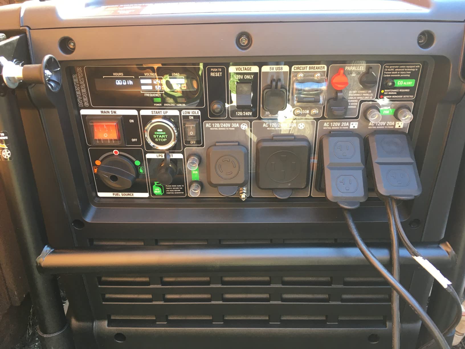 GENMAX Portable Generator, 7250W Super Quiet Dual Fuel Portable Engine with Parallel Capability, Remote/Electric Start, Ideal for Home backup power.EPA &CARB Compliant (GM7250iEDC) - Customer Photo 2