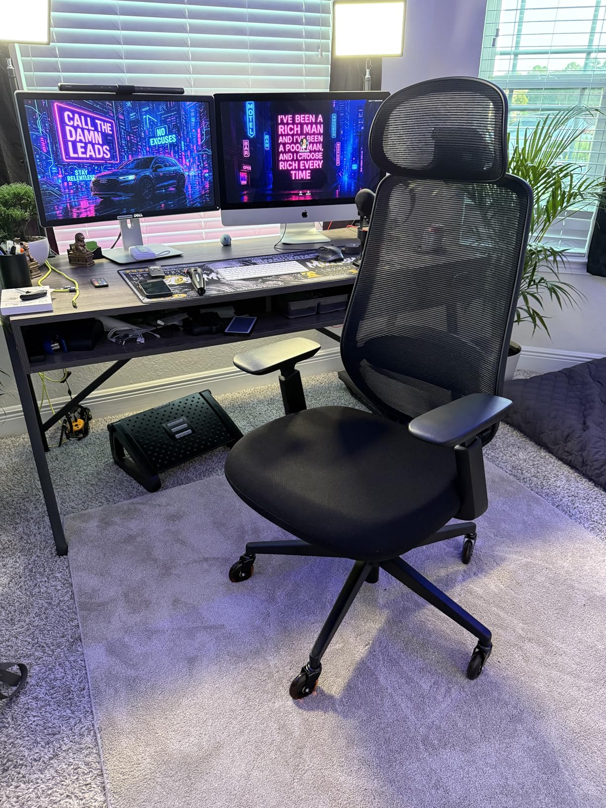 ProtoArc Ergonomic Office Chair – EC200 High-Back Mesh Computer Chair with Lumbar Support, 3D Adjustable Headrest & Sliding Seat for 8+ Hour Comfort, Big & Tall Home Office Desk Chairs - Black - Customer Photo 1