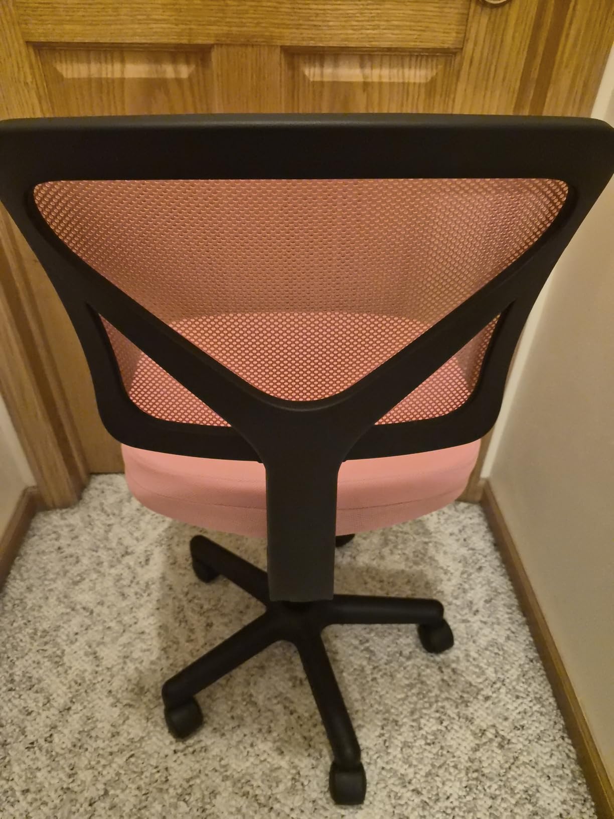 Sweetcrispy Office Computer Desk Chair, Ergonomic Low-Back Mesh Rolling Work Swivel Chairs with Wheels, Armless Comfortable Seat Lumbar Support for Home, Bedroom, Study, Student, Adults, Black - Customer Photo 2