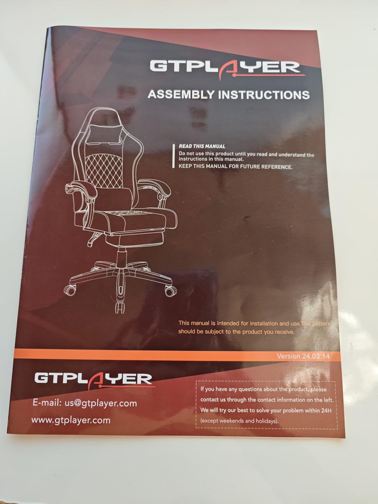 GTPLAYER Gaming Chair, Computer Office Chair with Pocket Spring Cushion, Linkage Armrests and Footrest, High Back Ergonomic Computer Chair with Lumbar Support Task Chair with Footrest(Black) - Customer Photo 1