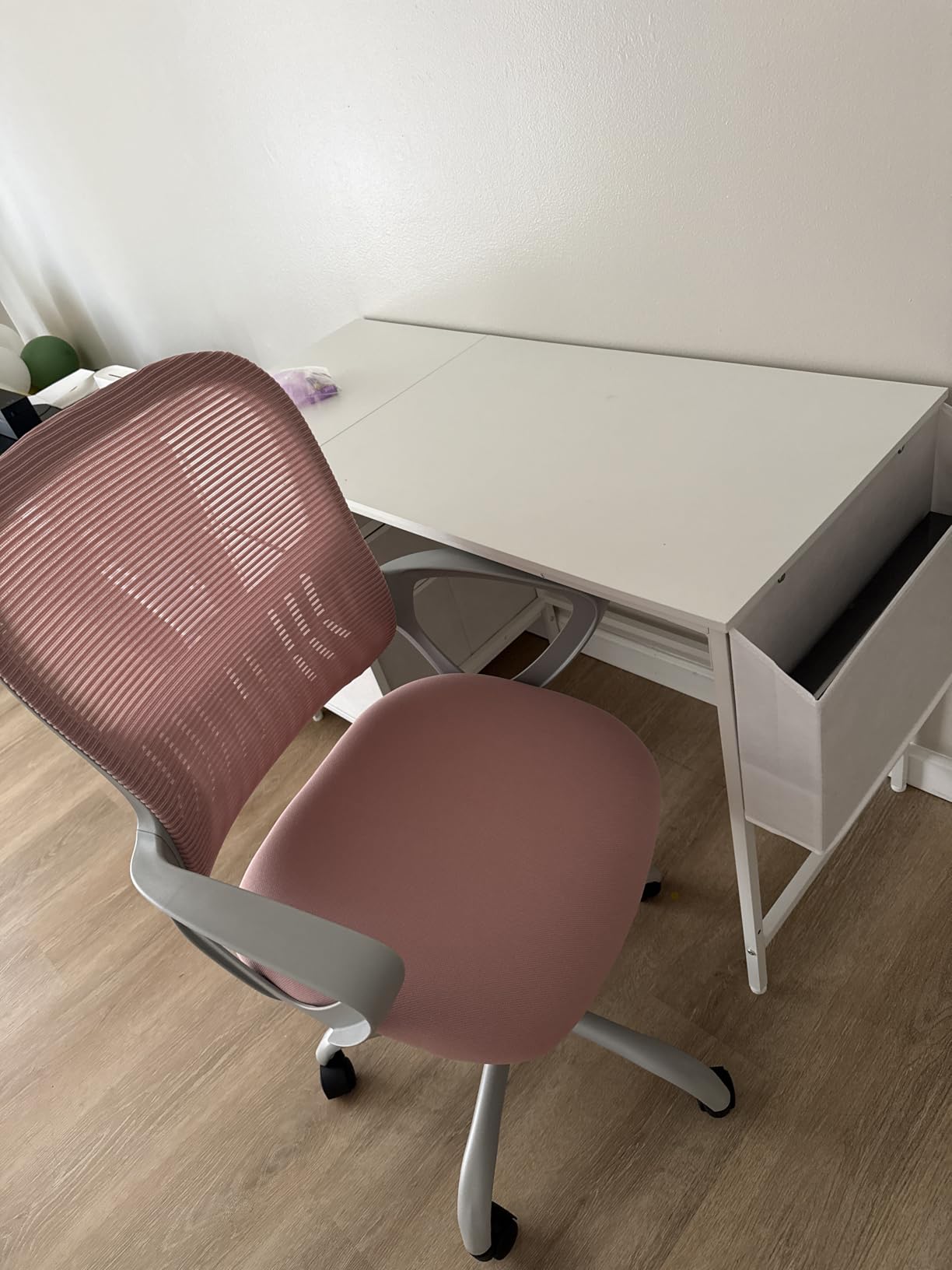 SMUG Office Computer Desk Chair, Ergonomic Mid-Back Mesh Rolling Work Swivel Task Chairs with Wheels, Comfortable Lumbar Support, Comfy Arms for Home, Bedroom, Study, Dorm, Student, Adults - Customer Photo 2