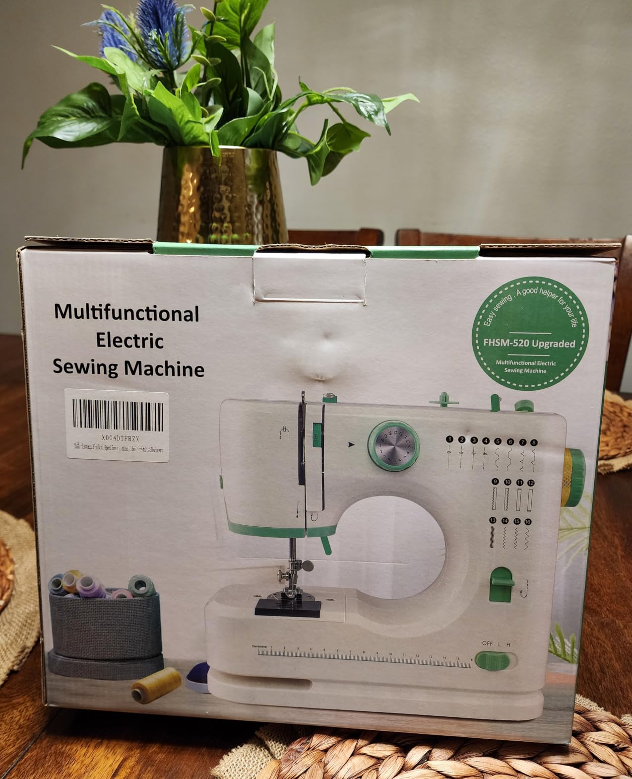 Mini Dual-Speed SewingMachine Double Needle & Double Thread16 Stitch Modes Beginner-FriendlyHousehold Sewing Machine | ldeal forAdults & Beginners - Customer Photo 1