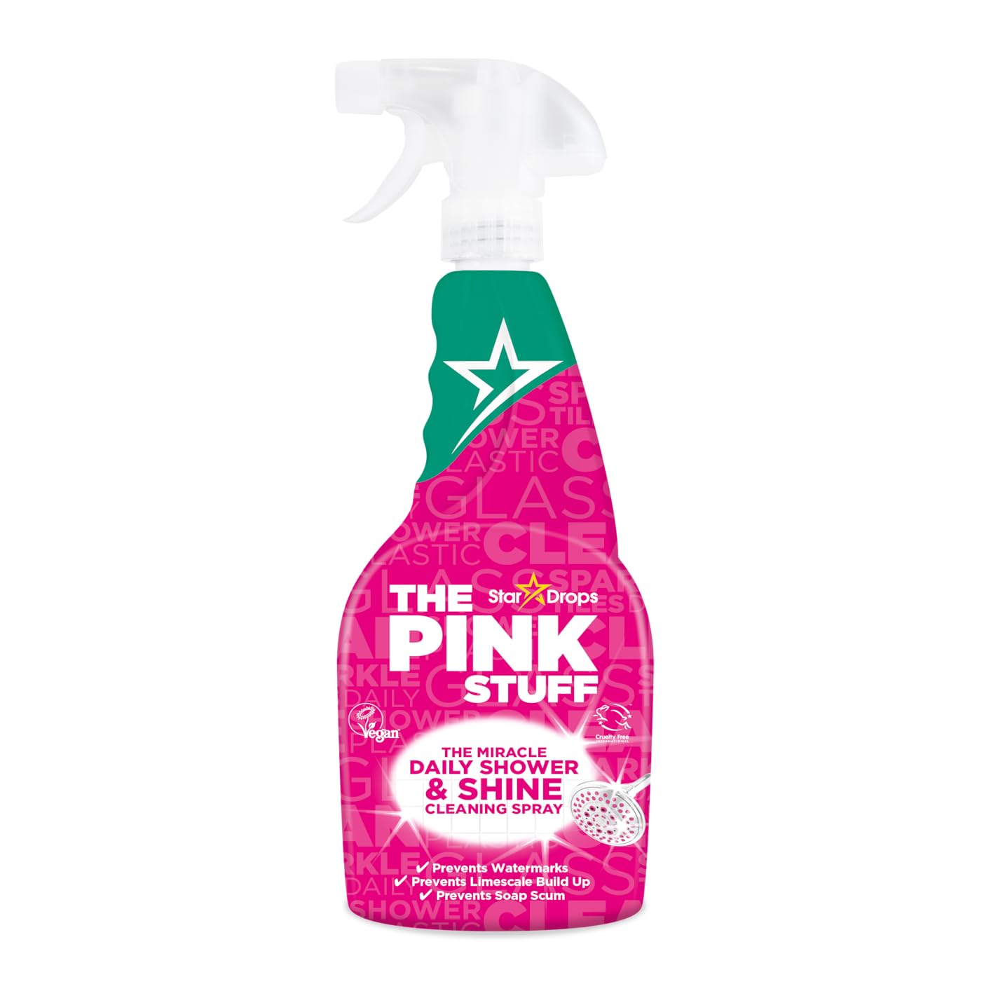 The Pink Stuff Miracle Daily Shower & Shine Spray – 30oz Bathroom Cleaner for Glass, Tile, Mirrors & Chrome – Prevents Soap Scum & Watermarks – No Rinse Spray & Leave Formula - Customer Photo 1