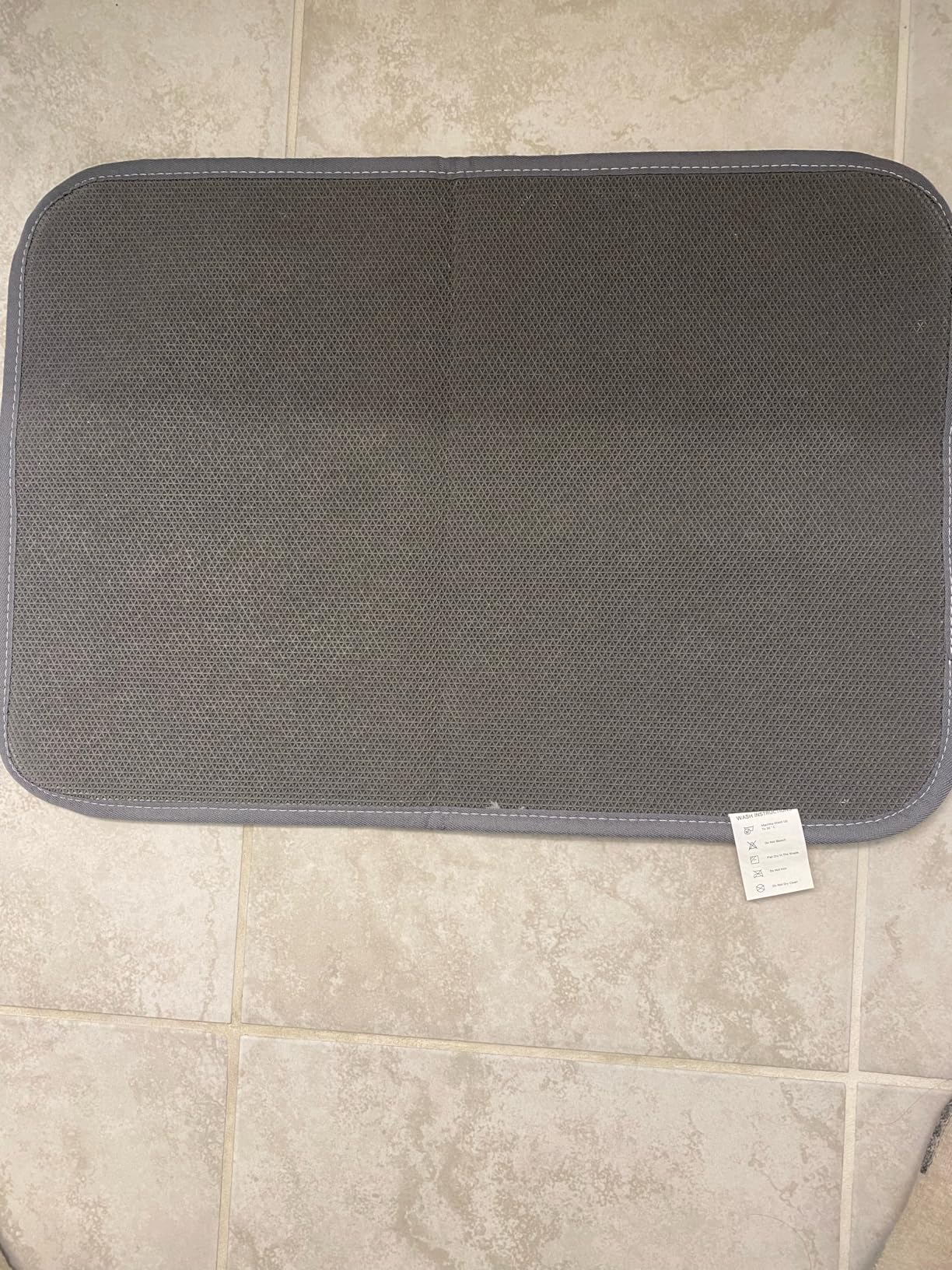Bath Mats 30x20 Non-Slip Absorbent Bathroom Rug, Quick Dry Machine Washable Shower Tub Mat with Rubber Backing, Soft Floor Carpet for Bathroom Decor Waffle Grey - Customer Photo 1