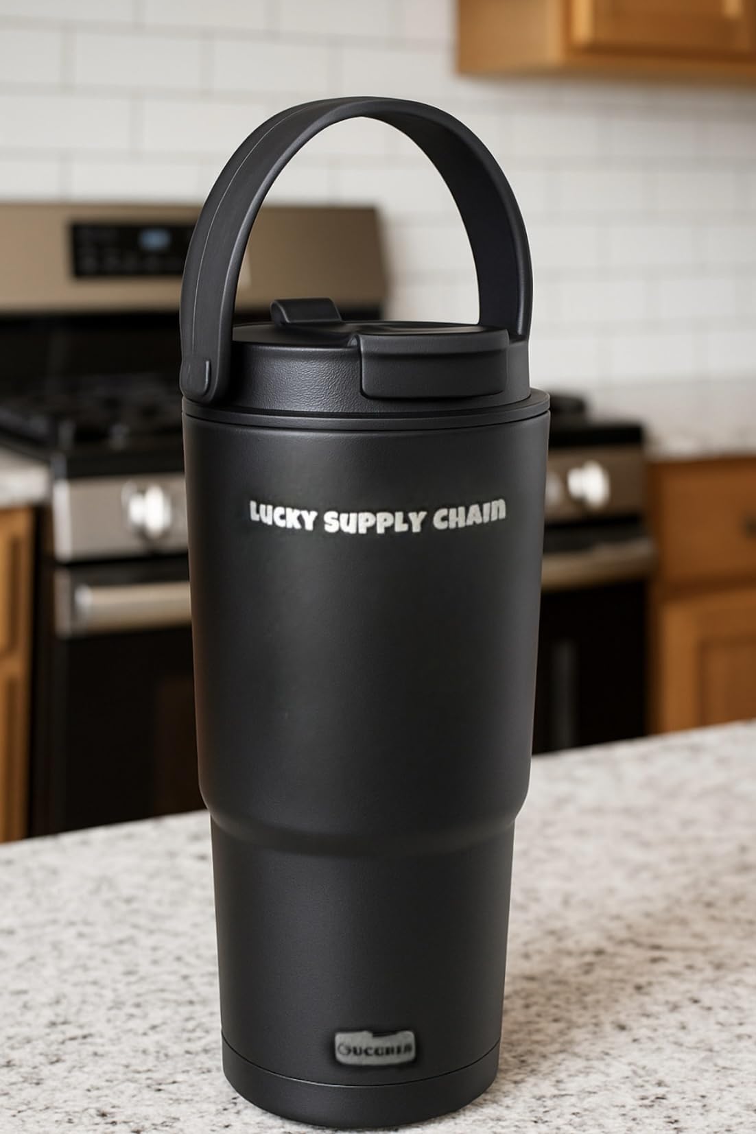Water Bottle 24 oz-Stainless Steel Tumbler with Straw - Vacuum Insulated Water Bottle 24 oz for Home, Office or Car Reusable Cup With straw，Cold for 12 Hrs or Iced for 24 Hrs(Black) - Customer Photo 1
