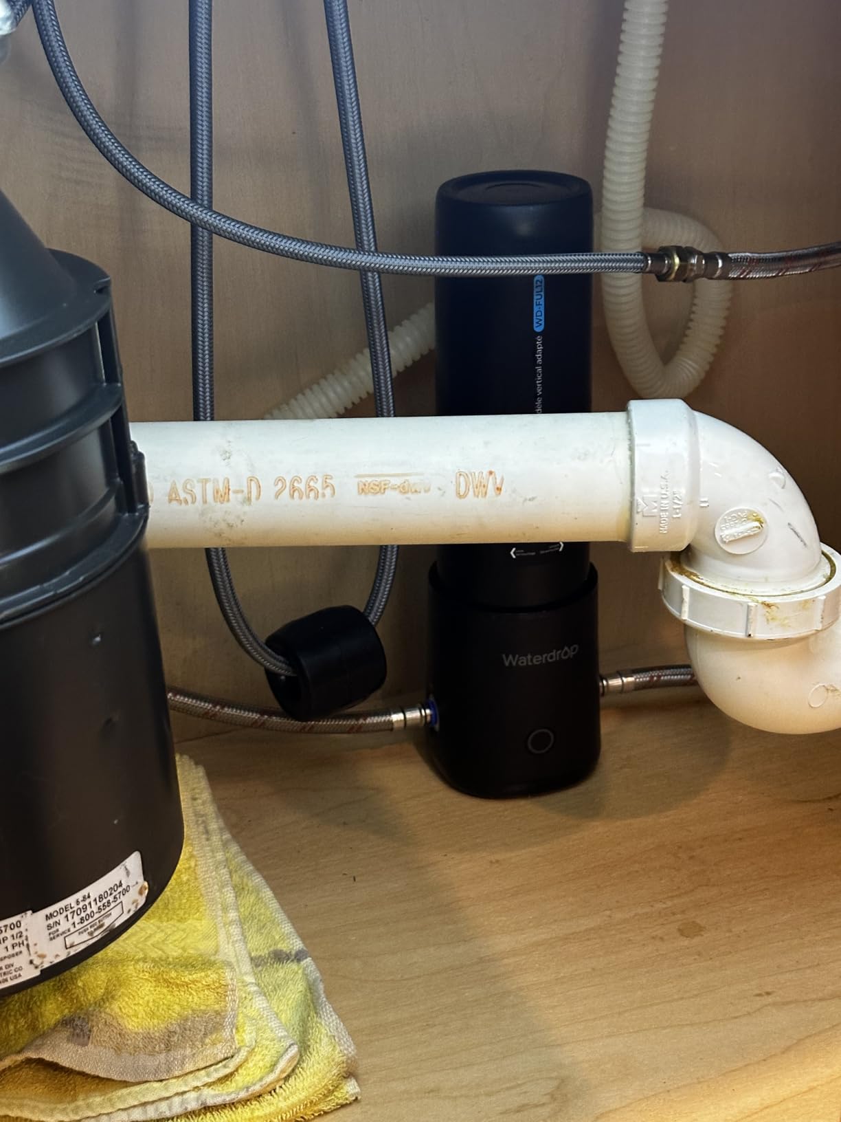Waterdrop DLA Under Sink Water Filter, No Drilling Required, Reduces Chlorine, PFOA/PFOS, Bad Taste/Odor, Under Sink Water Filtration System, 11000 Gallons, Smart Filter Life Indicator, Quick Change - Customer Photo 1