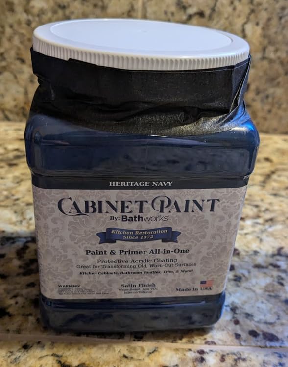 Bathworks Cabinet & Furniture Paint - Satin Finish, Easy Application, Low-VOC, Durable, Made in USA (Vintage Herb, 1 Quart) - Customer Photo 1