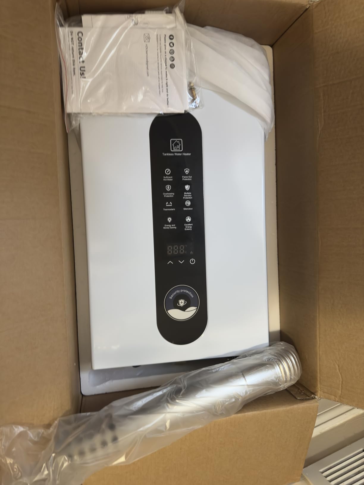 Tankless Water Heater Propane Gas, 14L Instant Hot Water Heater with Fahrenheit Digital Display, Indoor Installation Up to 3.7GPM, 95540BTU - Customer Photo 1
