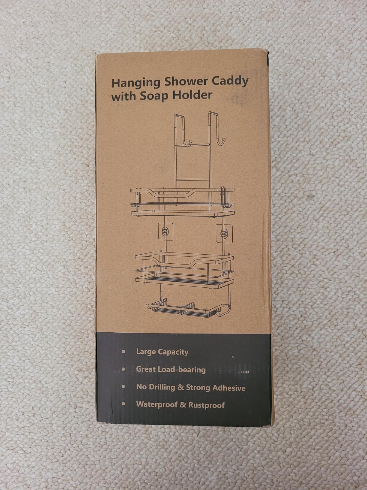 Consumest Over The Door Shower Caddy - 3 Tier Shower Organizer Hanging with Soap Holders, Large Capacity Shower Shelves with 6 Hooks, Bathroom Rack and Storage, Black - Customer Photo 3
