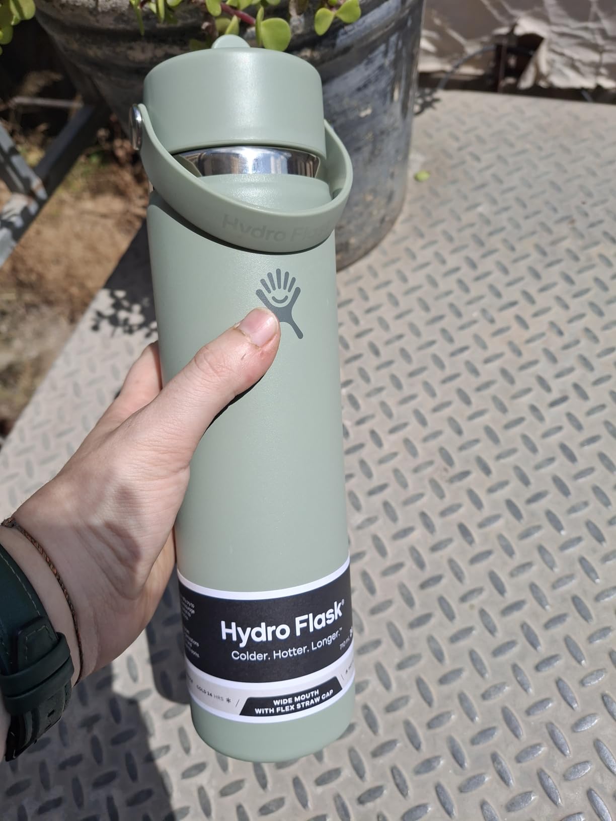 Hydro Flask Water Bottle - Insulated Stainless Steel - Wide Straw Lid, Non Spill, Leakproof in 40 Oz Beachplum Purple - Customer Photo 2