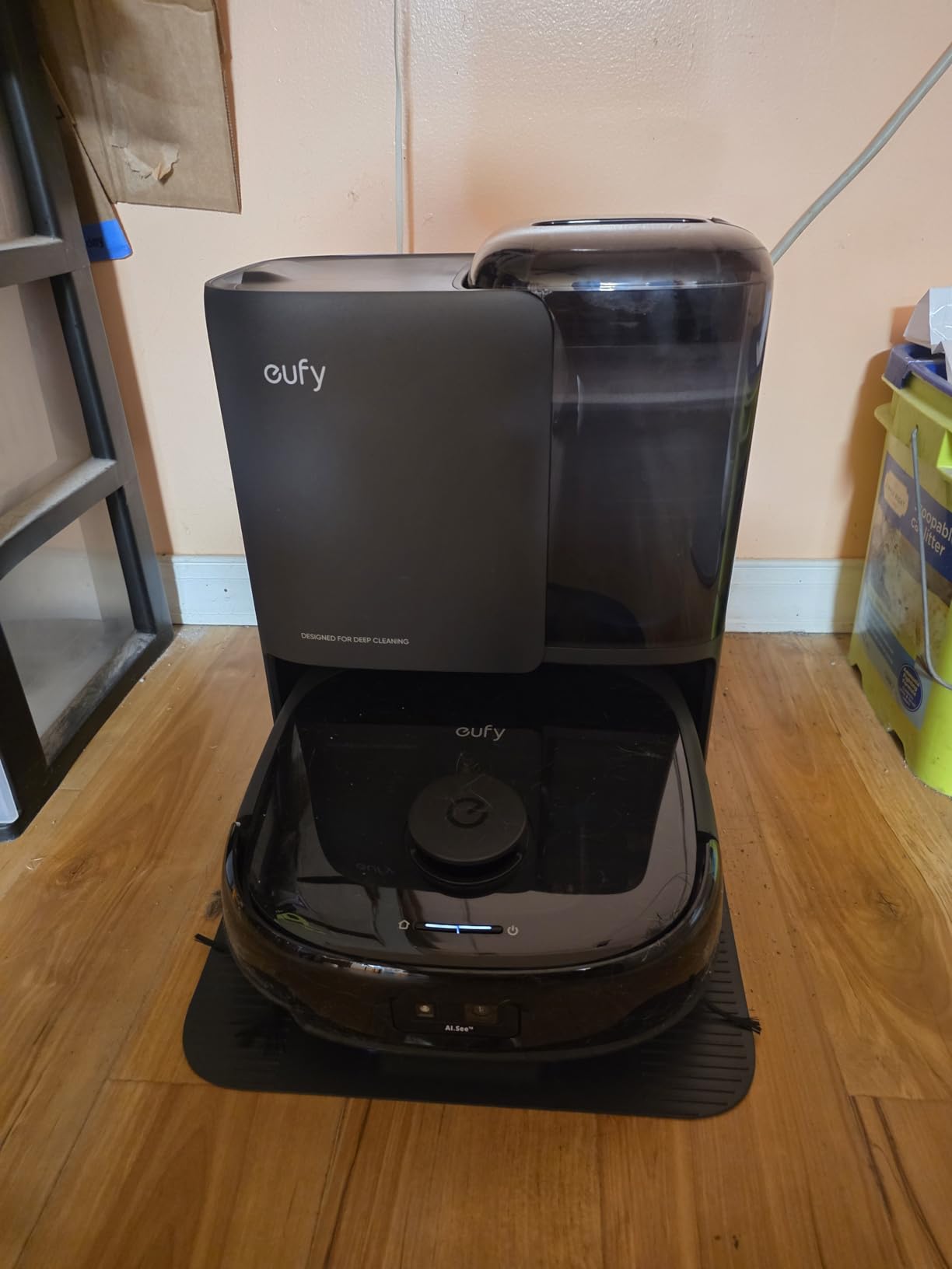 eufy Robot Vacuum E25, HydroJet System with Roller Mop, 20,000 Pa Turbo Suction, All-in-One Robot Vacuum and Mop Combo, Edge-to-Corner Cleaning, Zero-Tangle Design, AI Obstacle Avoidance (Upgraded) - Customer Photo 1