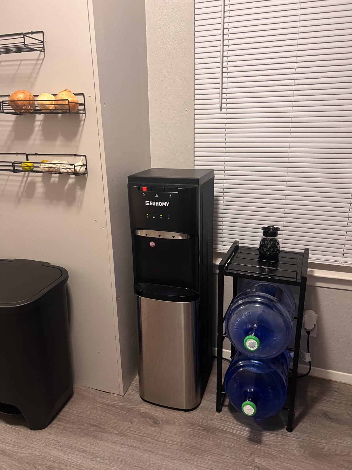 Euhomy Top Loading Water Cooler Dispenser with Ice Maker Machine, Hot & Cold Water Cooler for 5 Gallon Bottle, 33lbs Ice in 24Hrs, Child Safety Lock, Water Dispenser for Home, Office, Black - Customer Photo 2