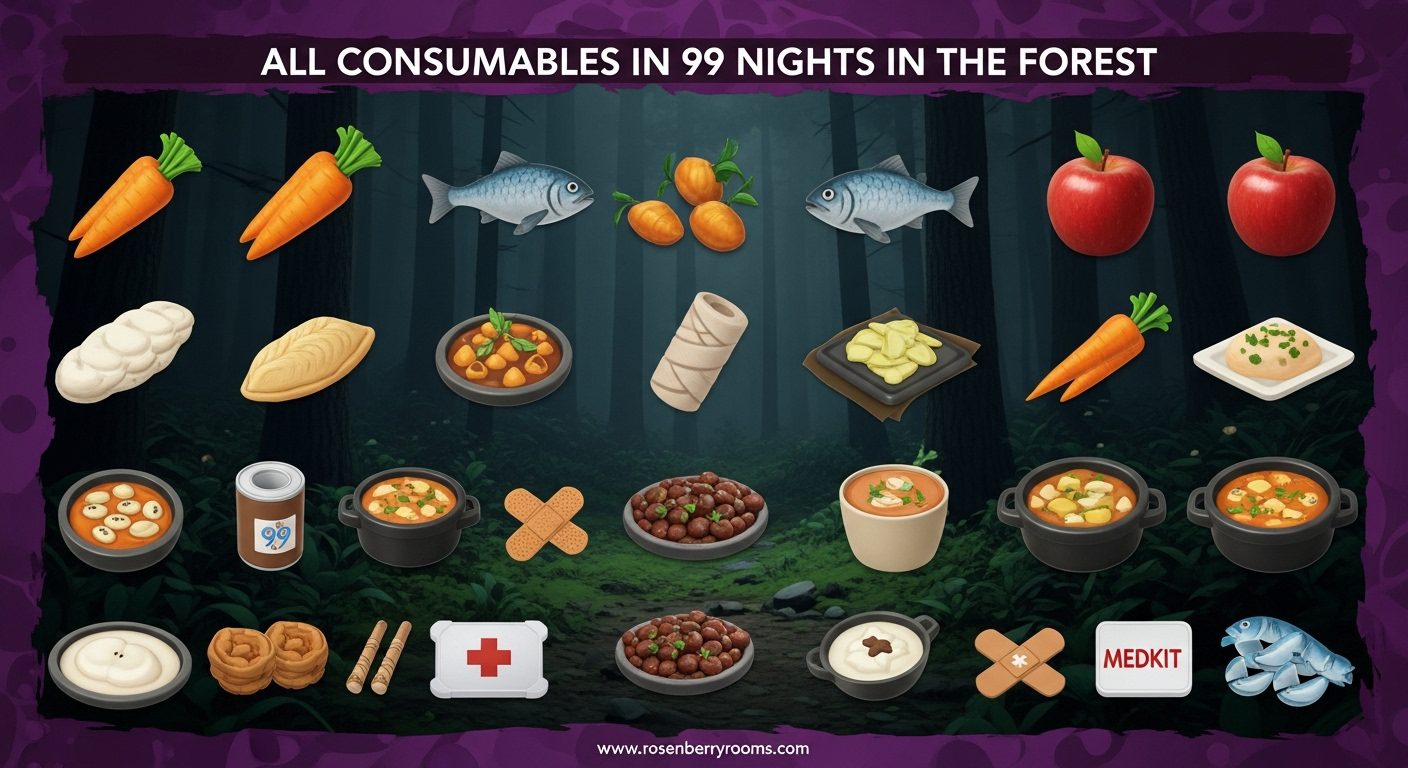 Consumables in 99 Nights in the ForestConsumables in 99 Nights in the Forest