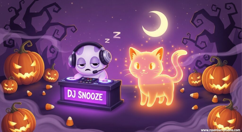 DJ Snooze Ghostly Cat