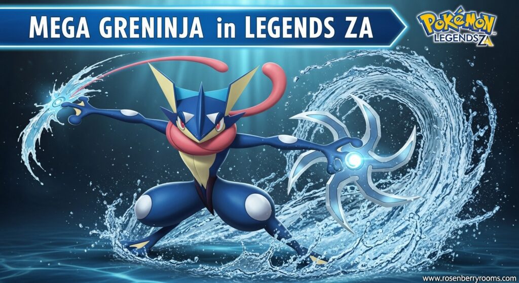 Mega Greninja  in Pokemon Legends ZA