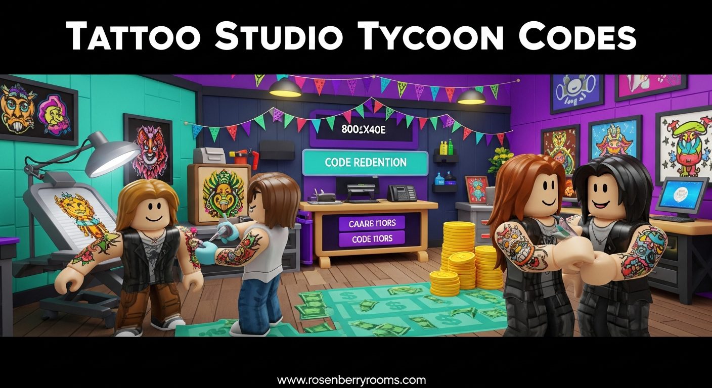 Tattoo Studio Tycoon Codes