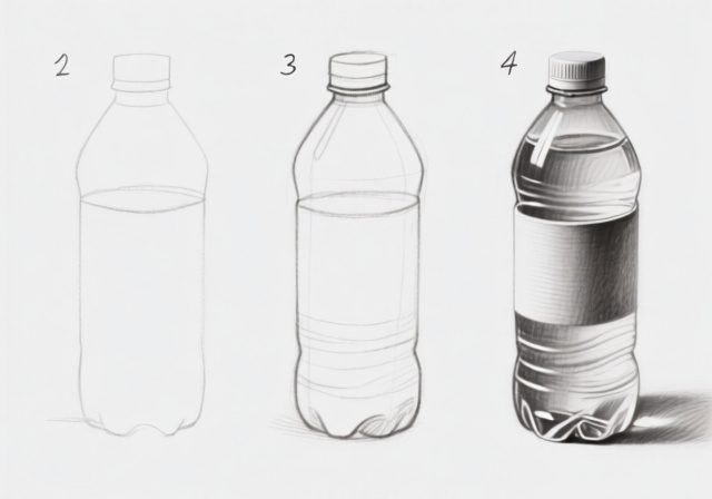 How to Draw a Water Bottle: Easy Step-by-Step Tutorial [cy] - RosenberryRooms