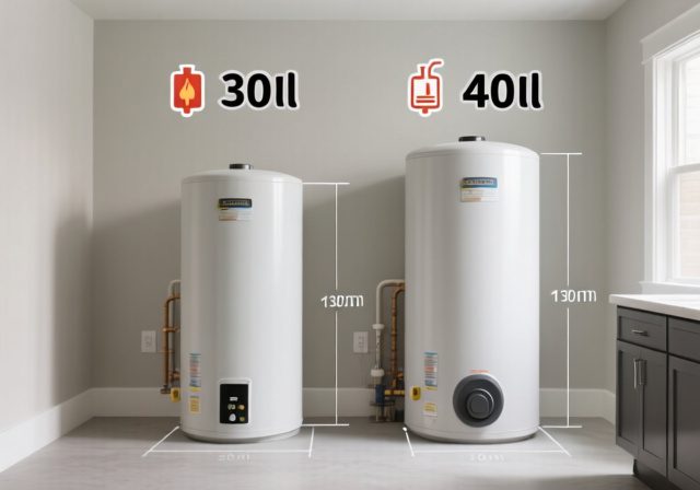 30 vs 40 Gallon Water Heater [cy]: Complete Sizing Guide - RosenberryRooms