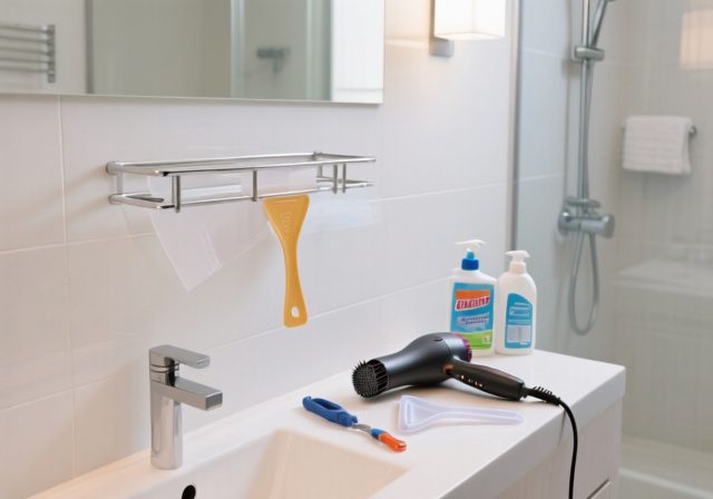 How to Remove Shower Caddy Adhesive Without Damage [cy] - RosenberryRooms